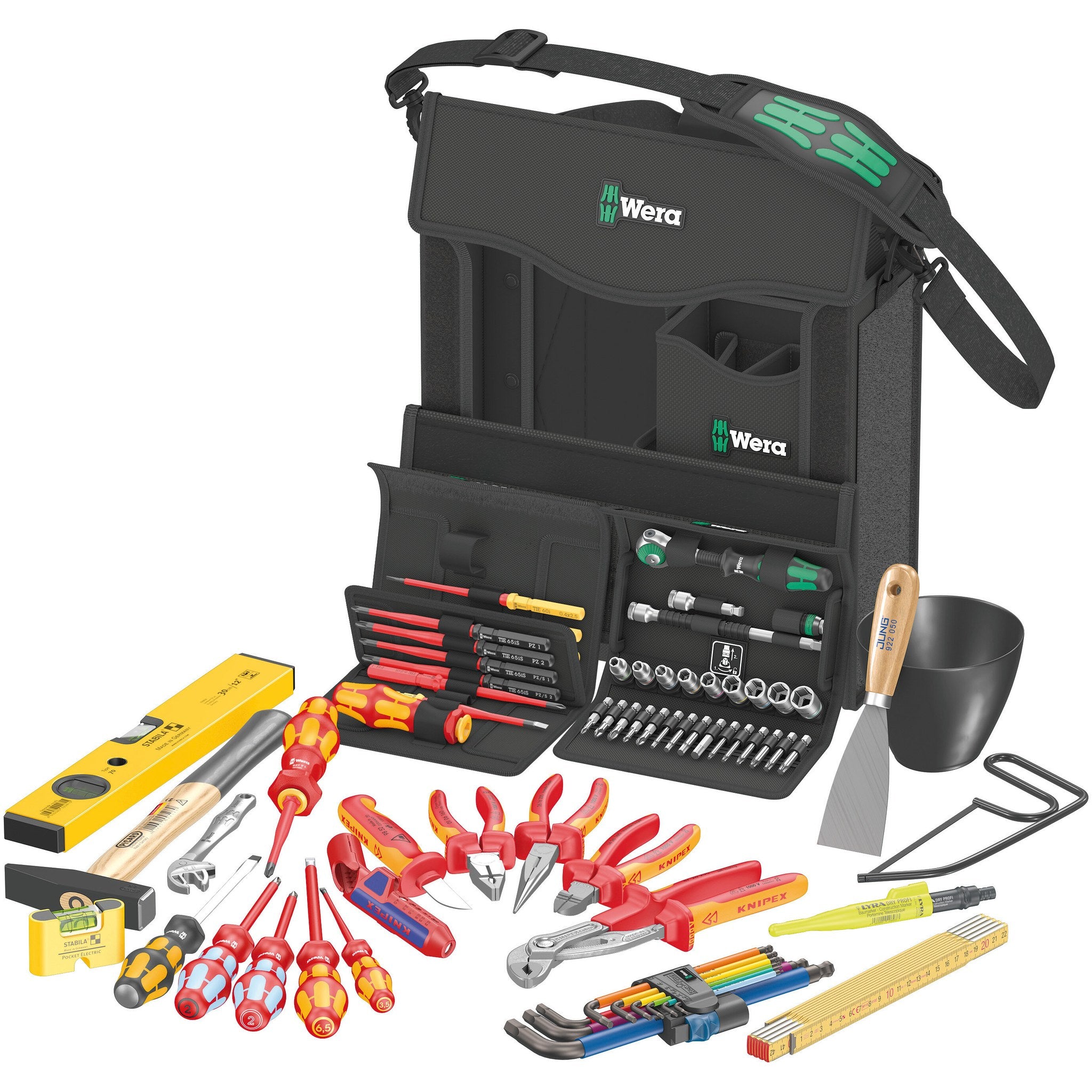 Wera 2go E 1 Tool set for electricians, 73 pieces