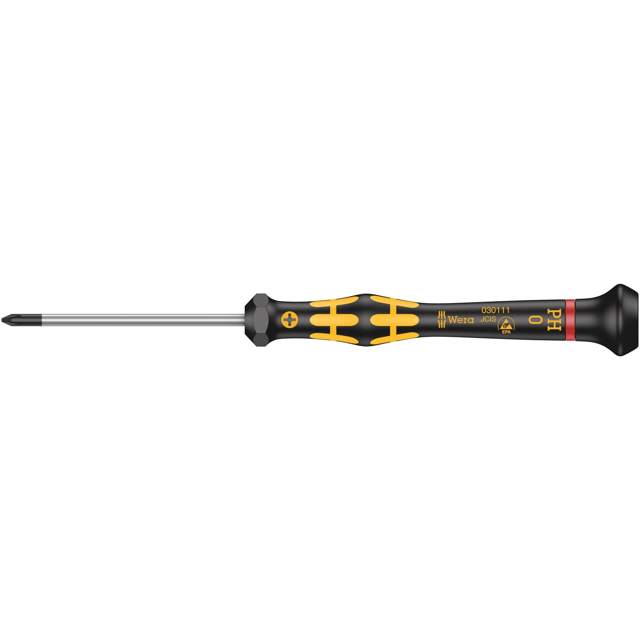 Wera 1550 PH ESD Kraftform Micro screwdriver for Phillips screws, PH 0 x 60 mm