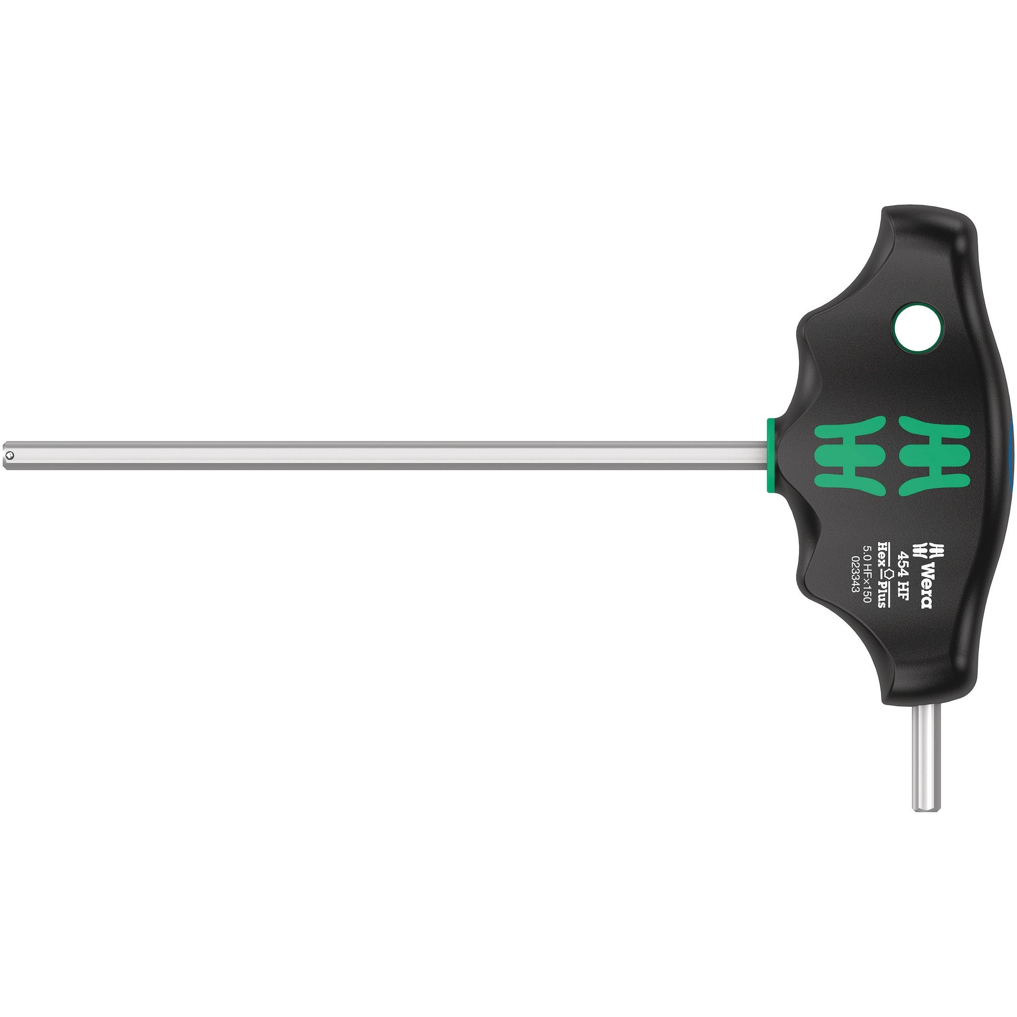 Wera 454 HF T-handle hexagon screwdriver Hex-Plus with holding function, 5 x 150 mm
