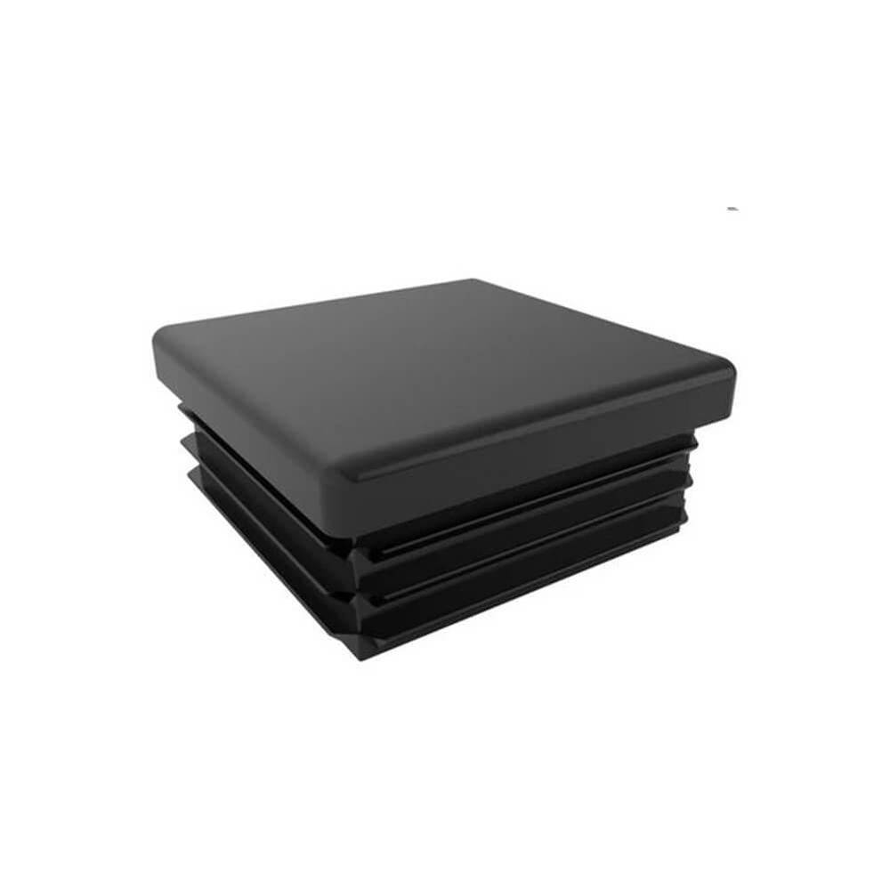 Tube Inserts 20mm Square 1.5-2.5mm Tube Black Plastic