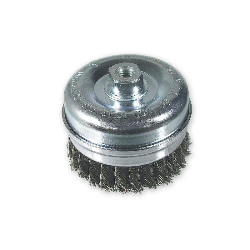 SAIT SM-TA Knotted Wire Cup Brush 100mm M14