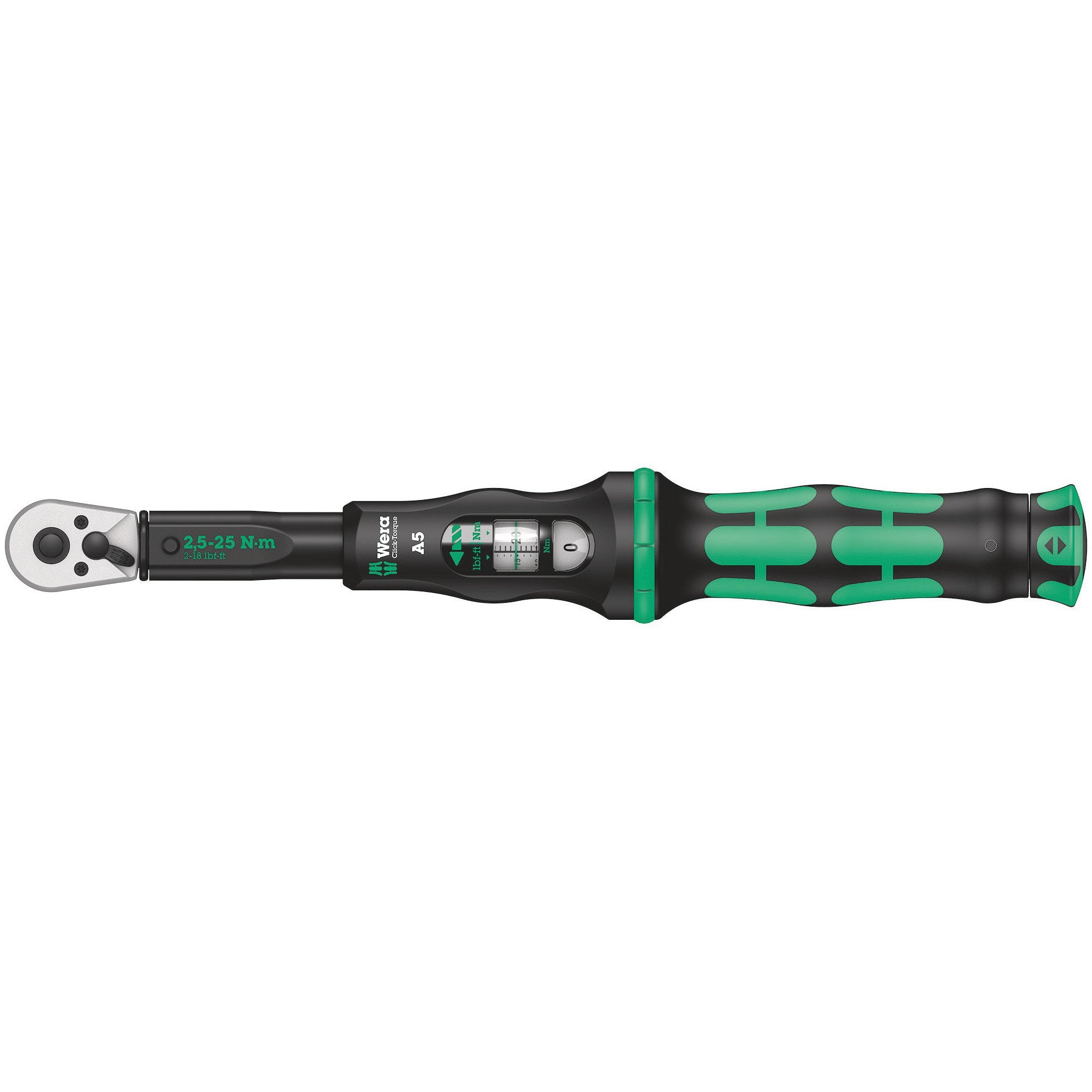 Wera Click-Torque A 5 torque wrench with reversible ratchet, 2.5-25 Nm, 1/4" x 2.5-25