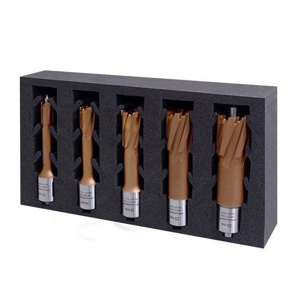 HMT CarbideMax ULTRA Coated 55 TCT Broach Cutter InsertFoam Set 18,20, 22, 24, 26mm