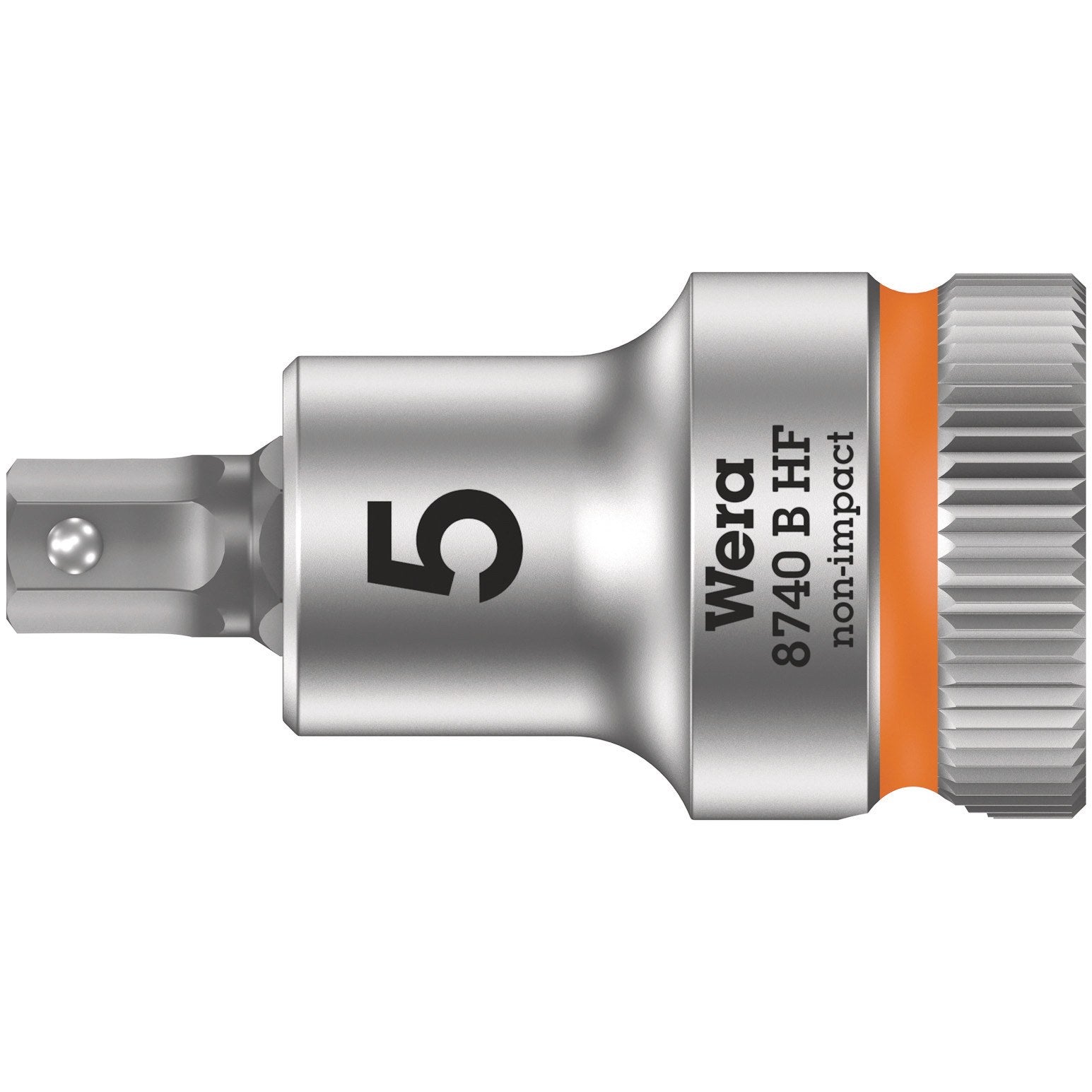 Wera 8740 B HF Zyklop bit socket with holding function, 3/8" drive, 5 x 35 mm