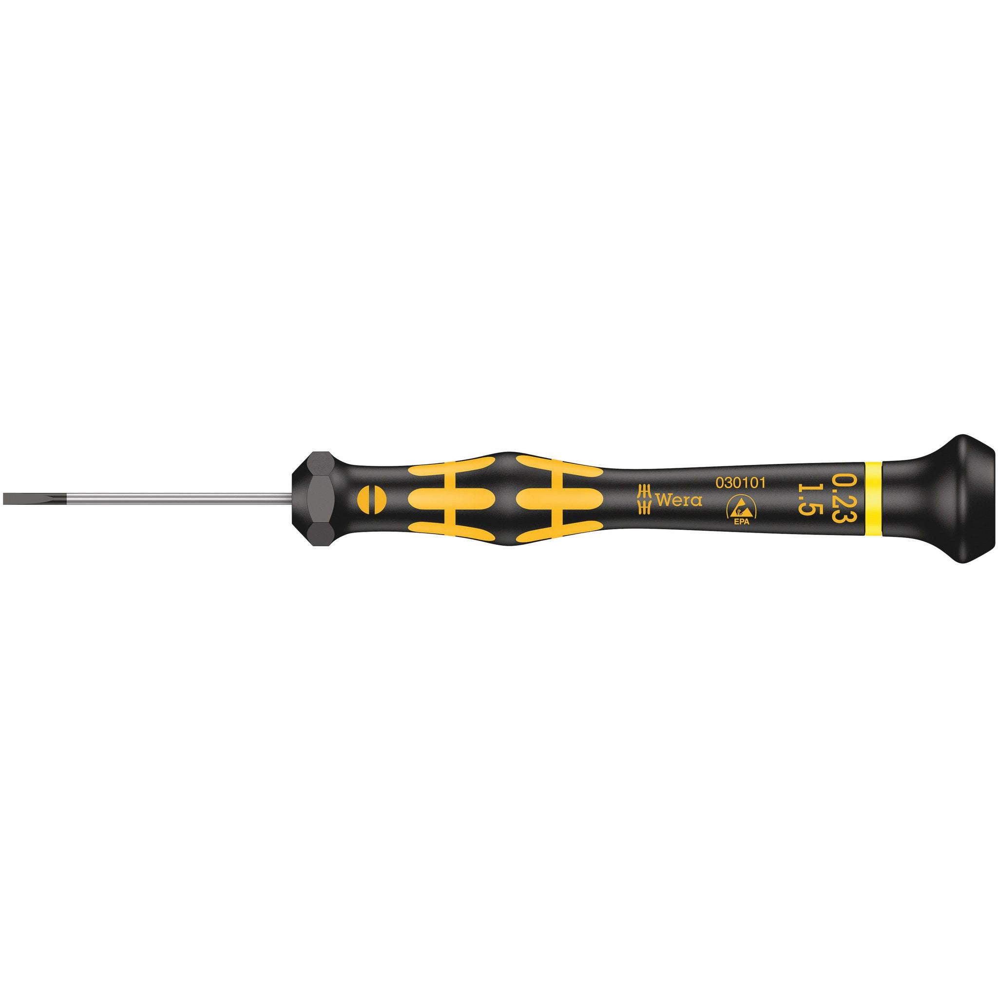 Wera 1578 A ESD Kraftform Micro screwdriver for slotted screws, 0.23 x 1.5 x 40 mm