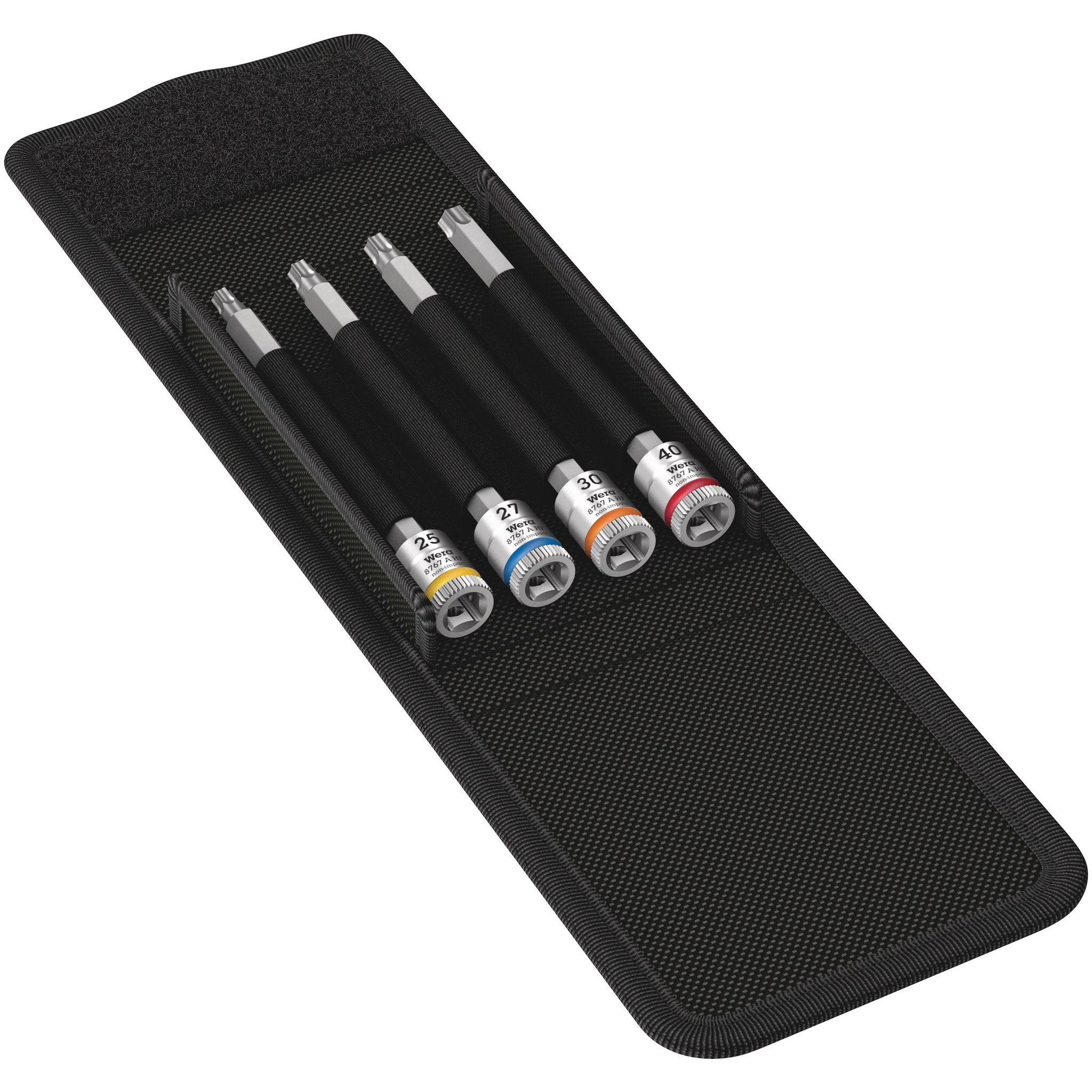 Wera 8767 A TORX® HF 1 Zyklop bit socket set with holding function, 1/4" drive, 4