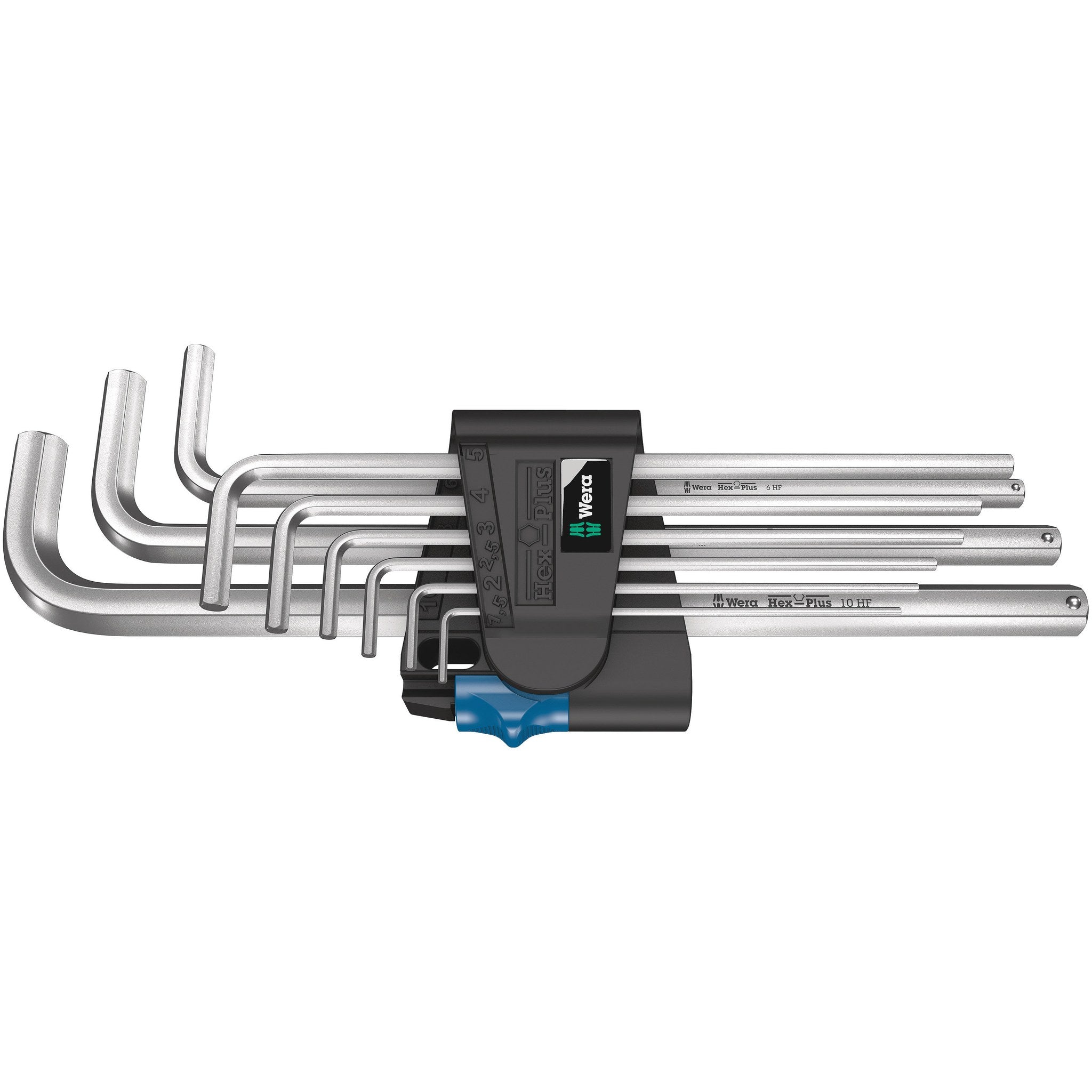 Wera 950/9 L Hex-Plus HF 1 L-key set, metric, chrome-plated, with holding function, 9