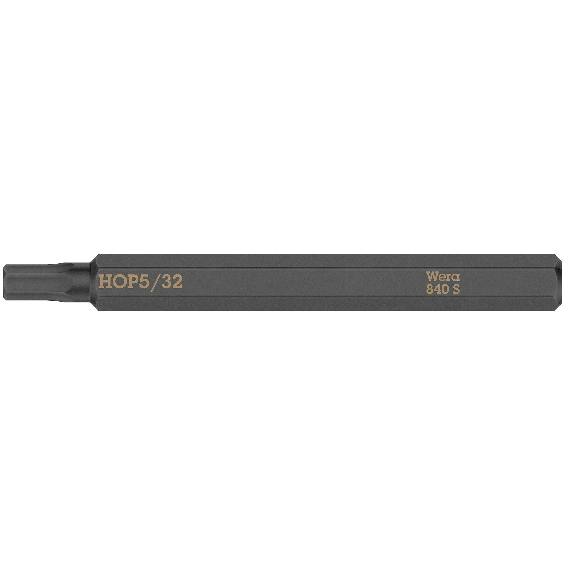 Wera 840 S Hex-Plus bits for impact screwdrivers, 5/32" x 70 mm