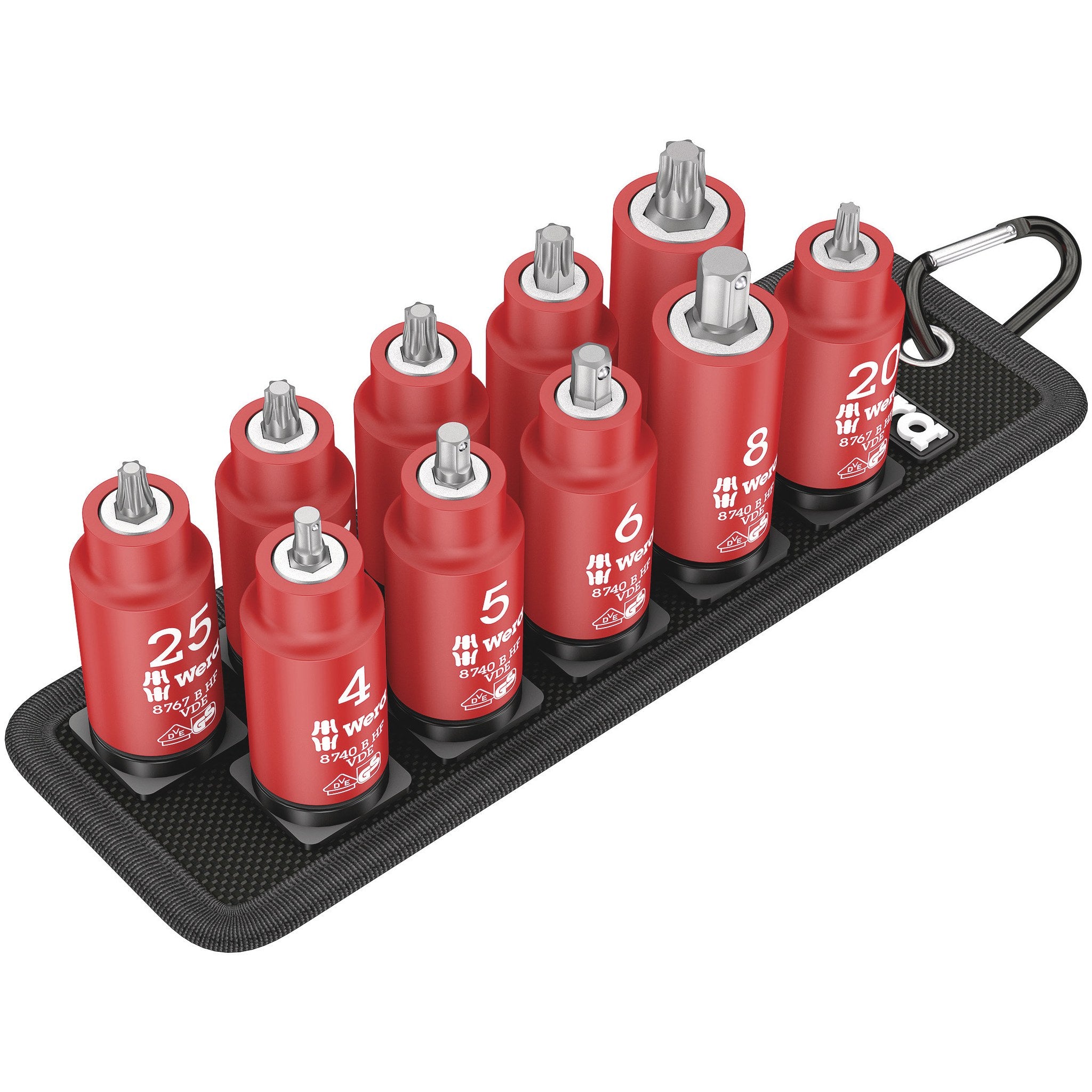 Wera Belt B VDE 1 Zyklop bit socket set TORX® / hexagonal socket with holding function,