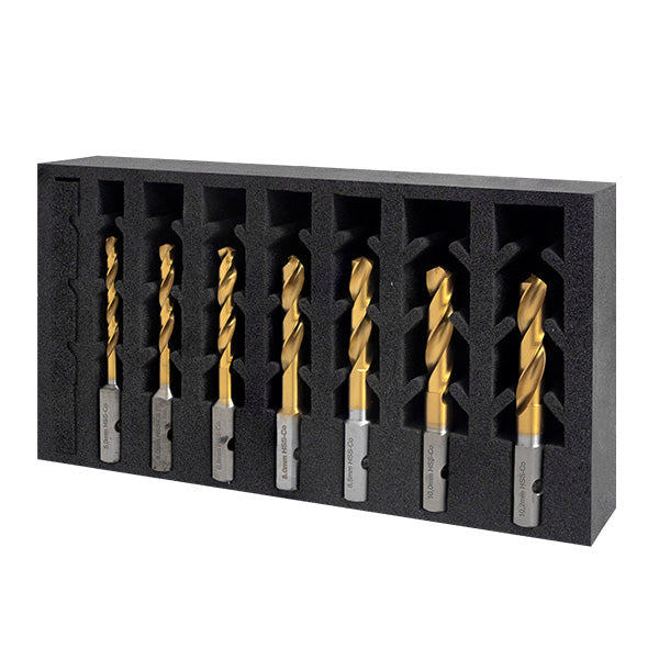 HMT VersaDrive Cobalt Drill InsertFoam Set: 5, 6, 6.8, 8, 8.5, 10, 10.2mm