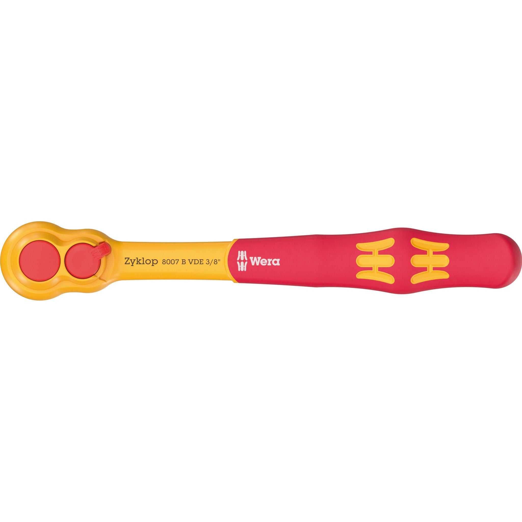 Wera 8007 B VDE Zyklop ratchet, insulated, with switch lever, with 3/8" drive, 3/8" x 222