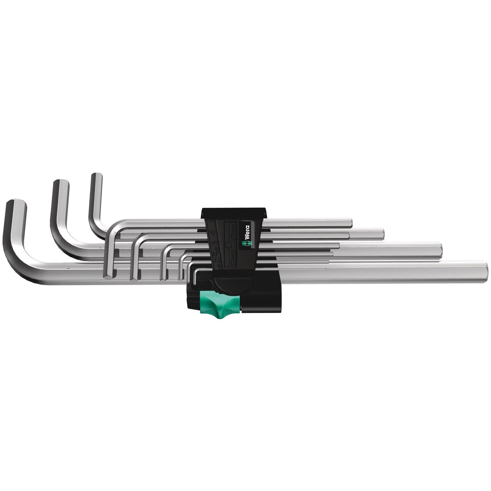 Wera 950/9 Hex-Plus 2 L-key set, metric, chrome-plated, 9 pieces