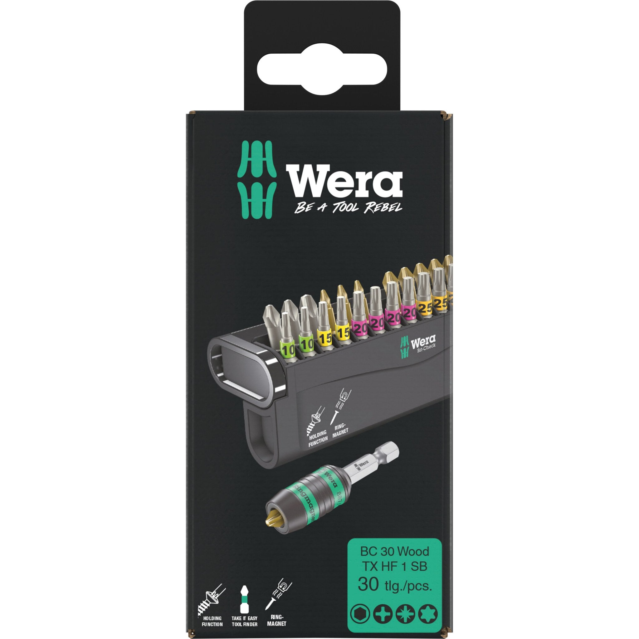 Wera Bit-Check 30 Wood TX HF 1 SB, 30 pieces