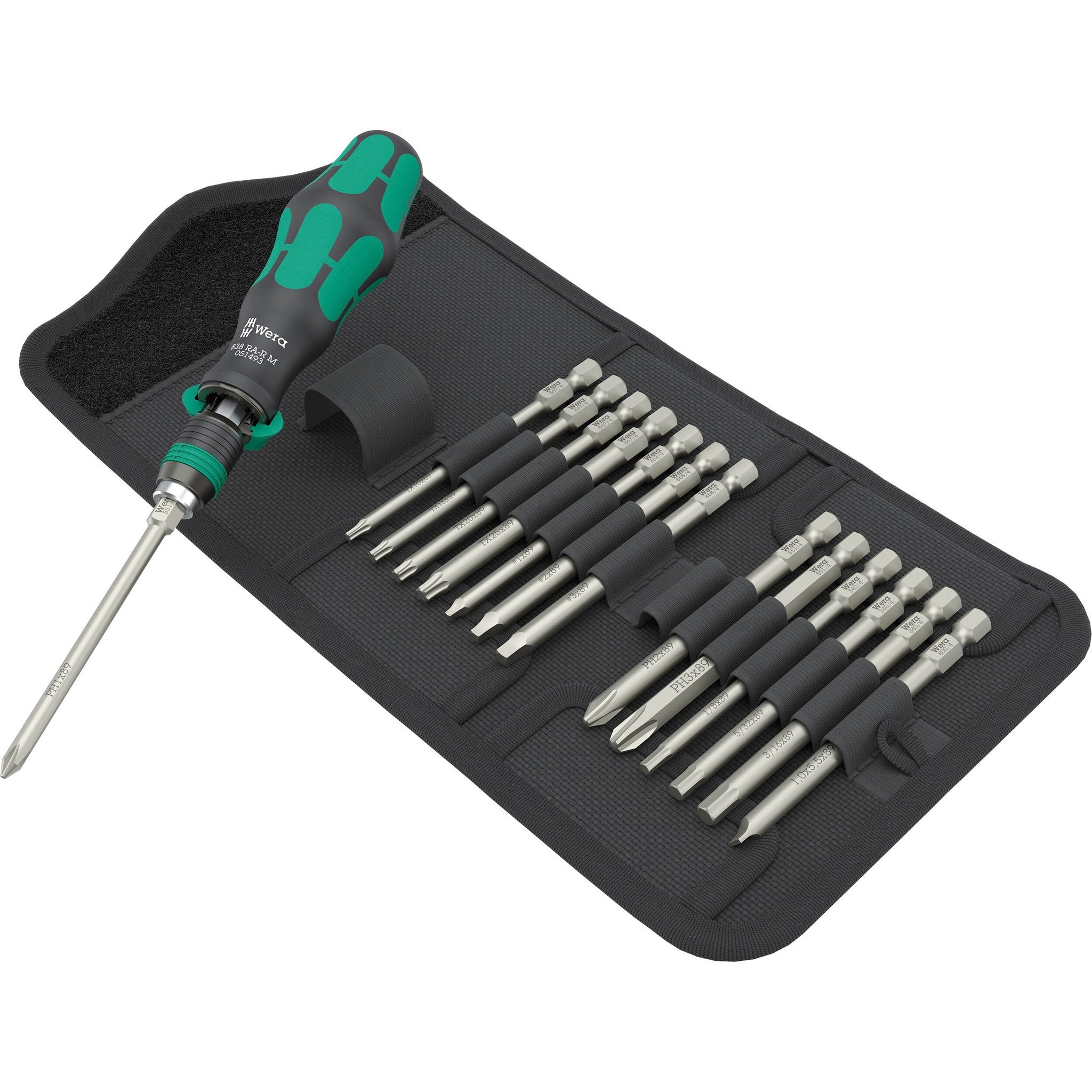 Wera Kraftform Kompakt 838 RA-R M Imperial Set 1, 15 pieces