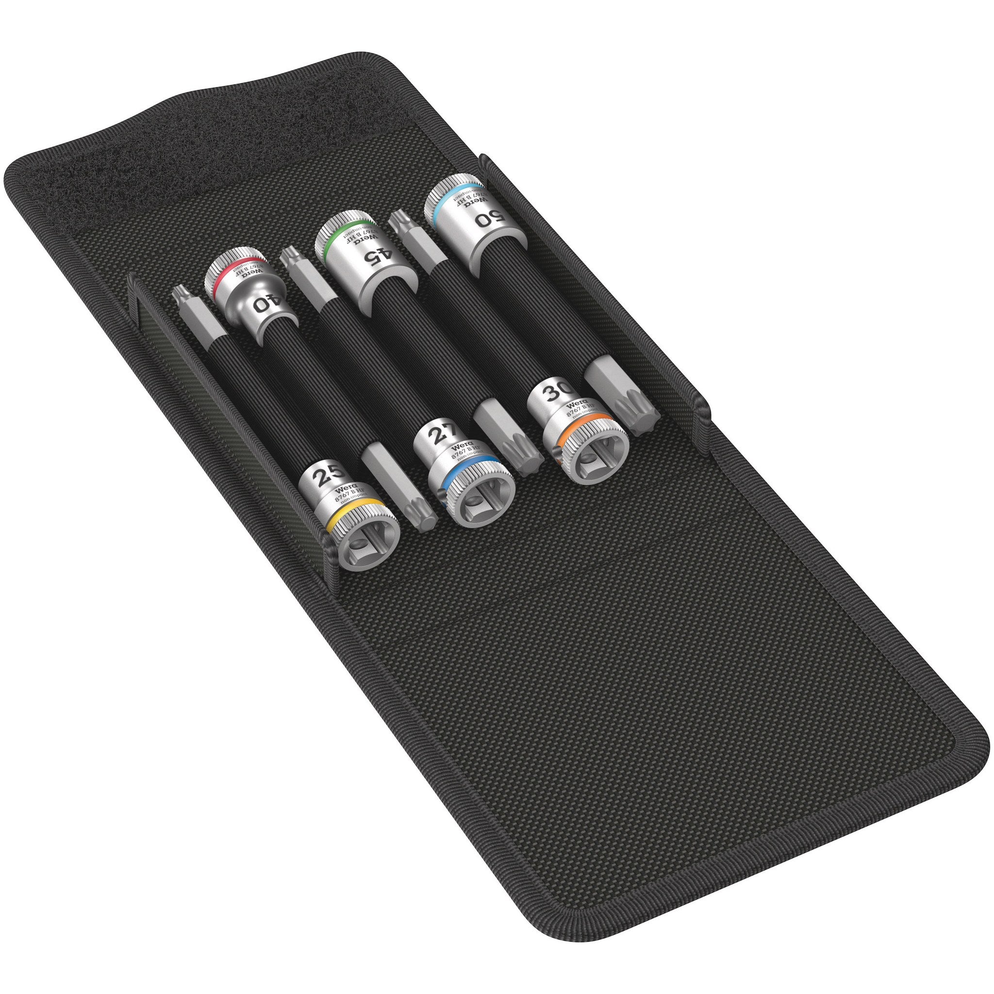 Wera 8767 B TORX® HF 1 Zyklop bit socket set with holding function, 3/8" drive, 6