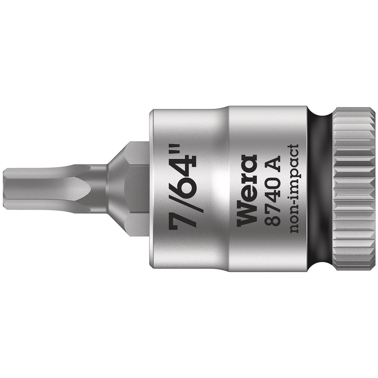 Wera 8740 A Zyklop bit socket, 1/4" drive, 7/64" x 28 mm