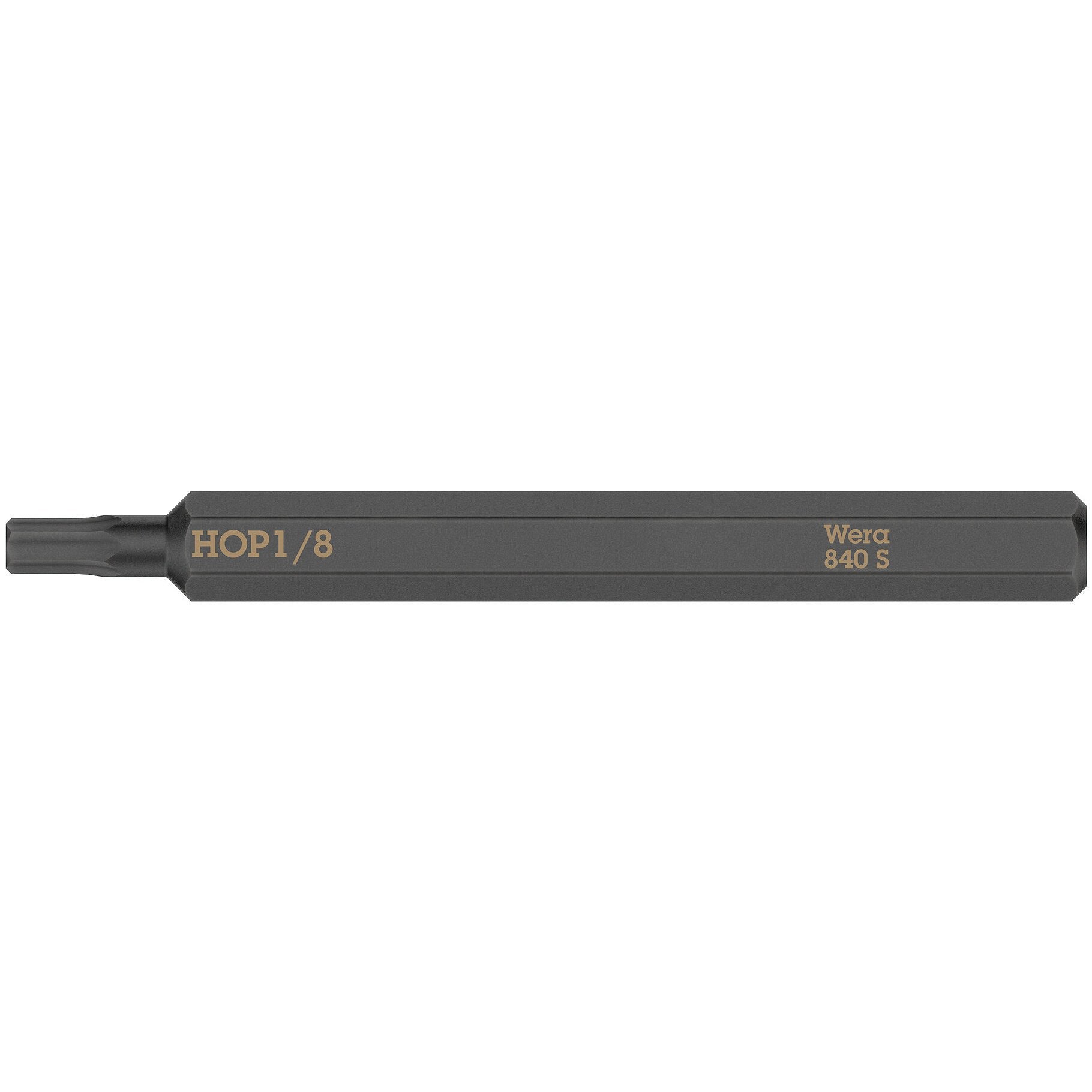 Wera 840 S Hex-Plus bits for impact screwdrivers, 1/8" x 70 mm