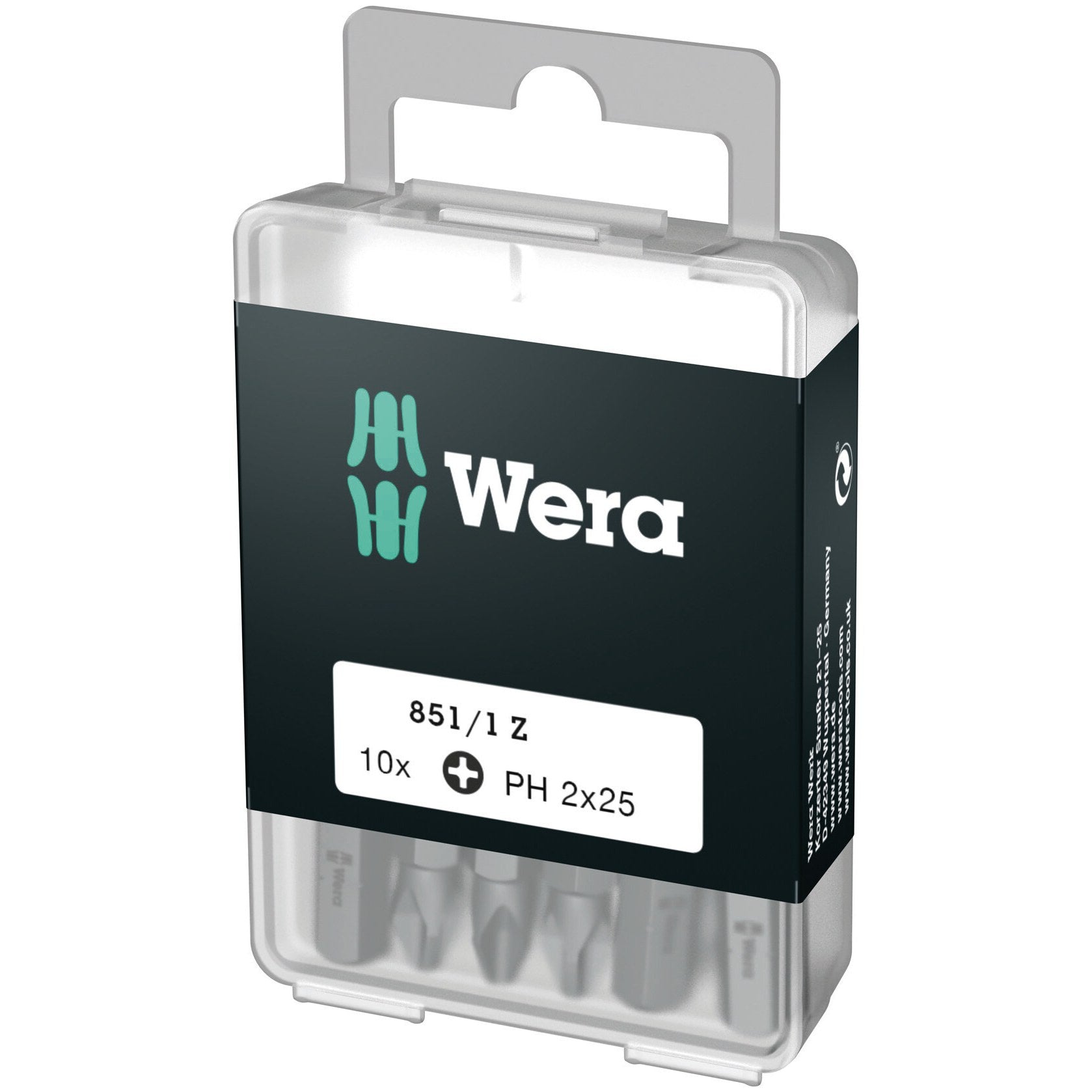 Wera 851/1 Z DIY bits, PH 2 x 25 mm, 10 pieces