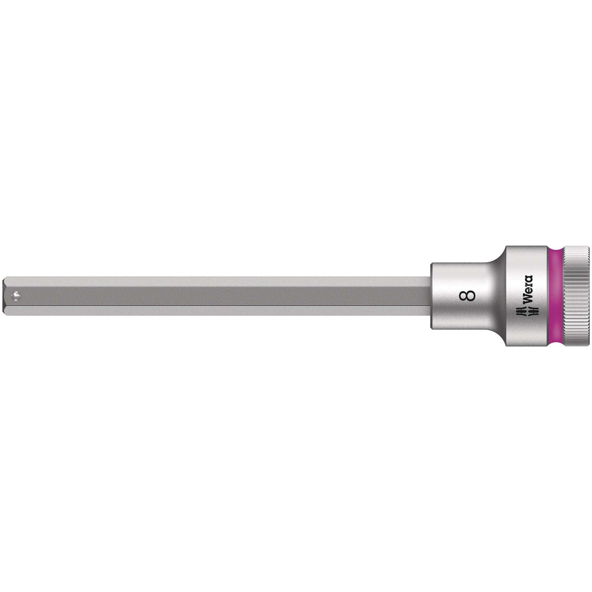 Wera 8740 C HF Zyklop bit socket with 1/2" drive with holding function, 8 x 140 mm