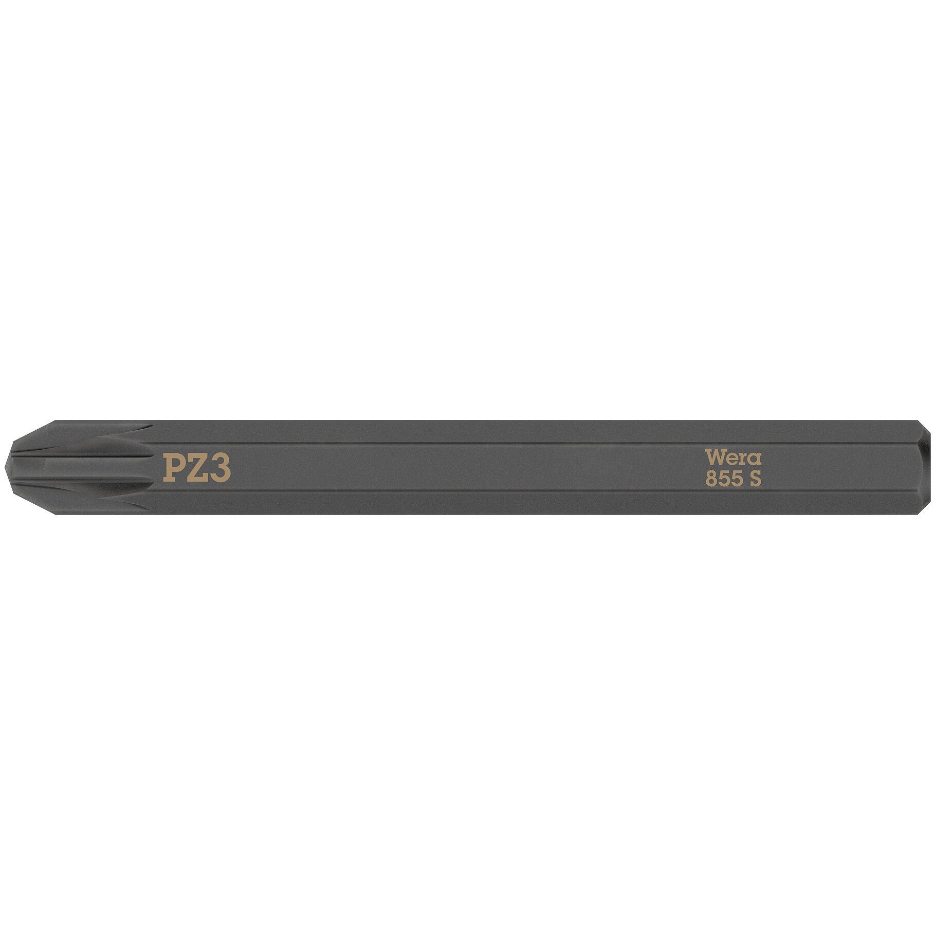 Wera 855 S Pozidriv bits for impact screwdrivers, PZ 3 x 70 mm