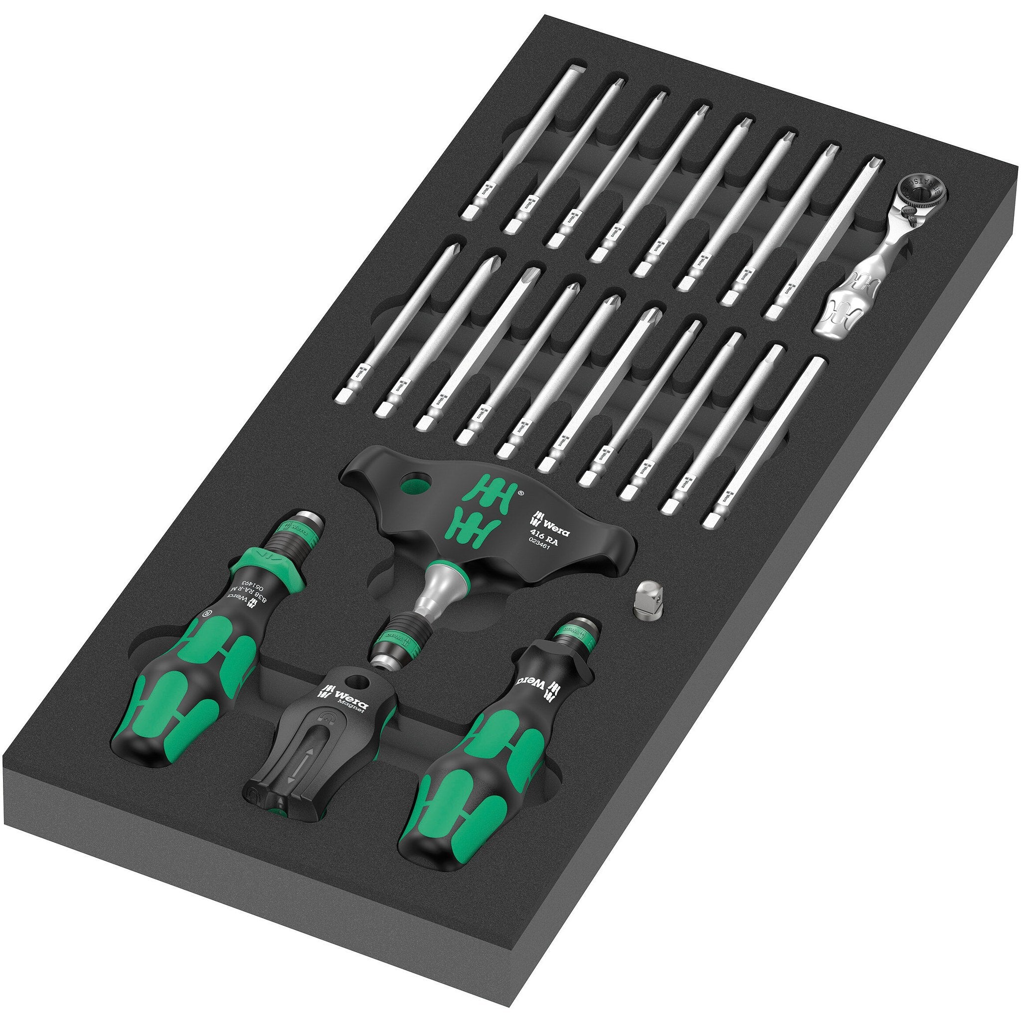 Wera 9752 Foam insert Kraftform Kompakt with ratchet functionality set 1, 24 pieces