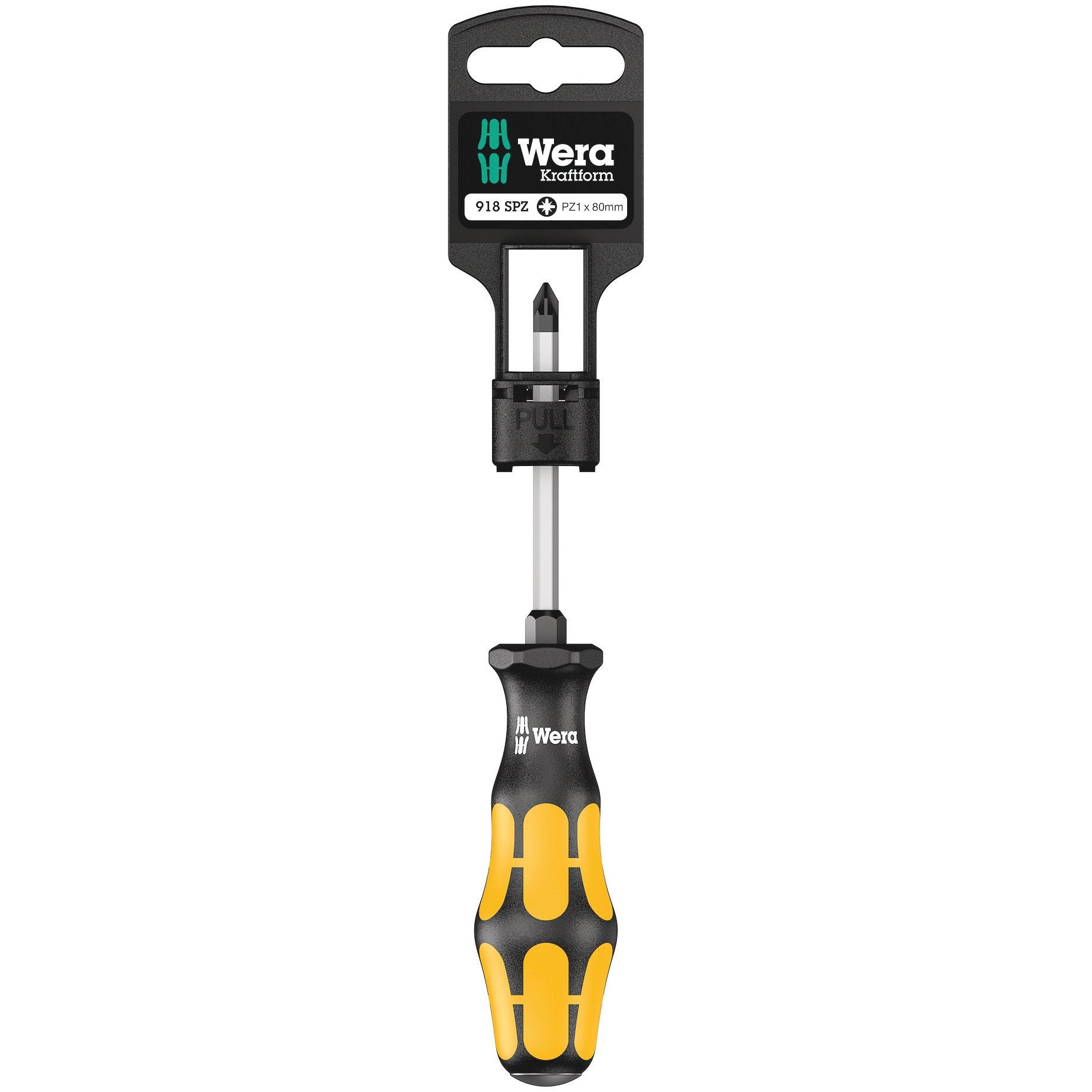 Wera 918 SPZ SB Screwdriver for Pozidriv screws, PZ 1 x 80 mm