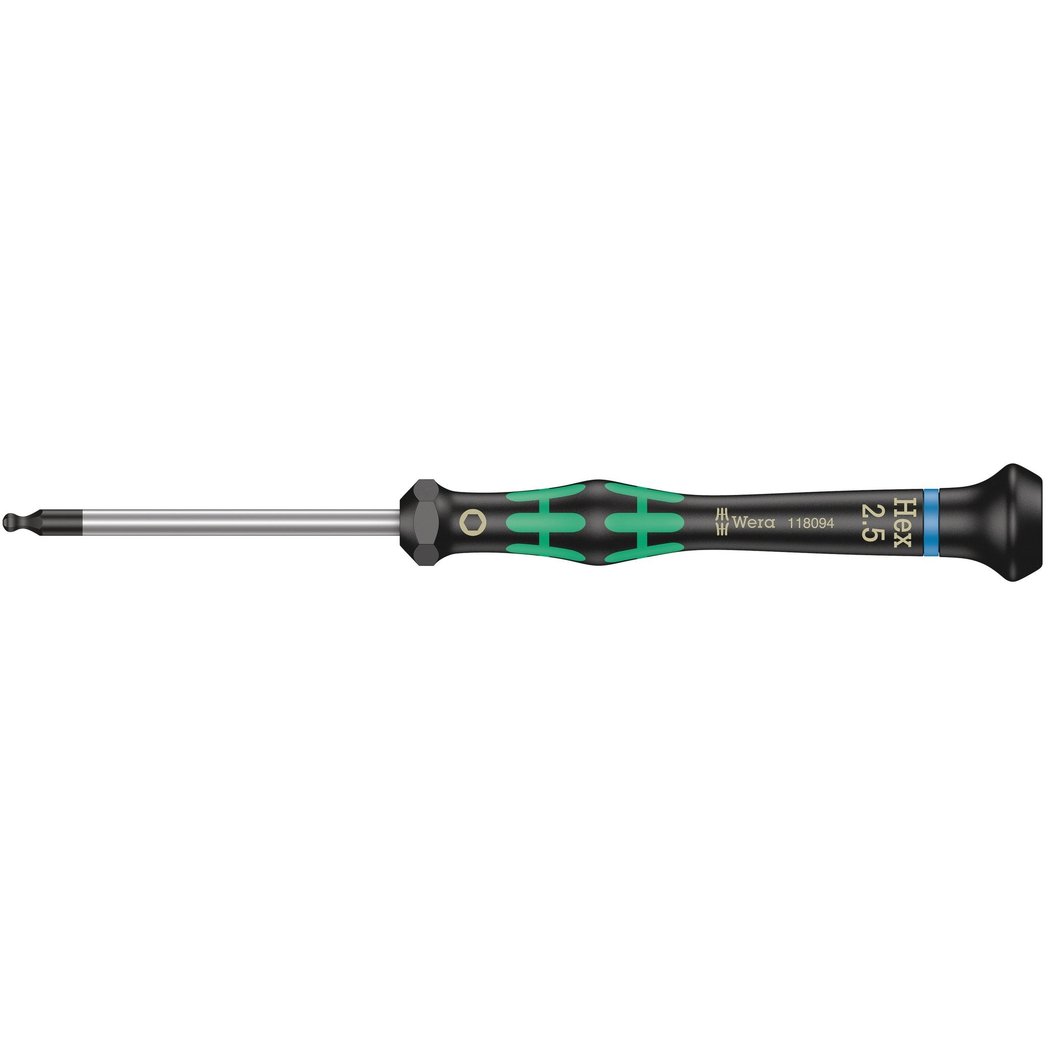 Wera 2052 Ball end hexagon screwdriver for electronic applications, 2.5 x 60 mm