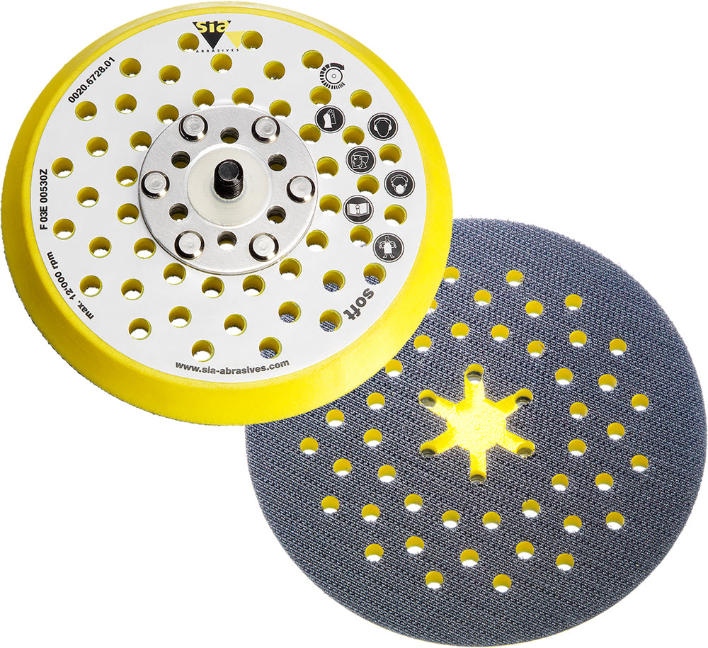 Backing pad 54-hole, 5/16'', soft, for siafast Ø125mm