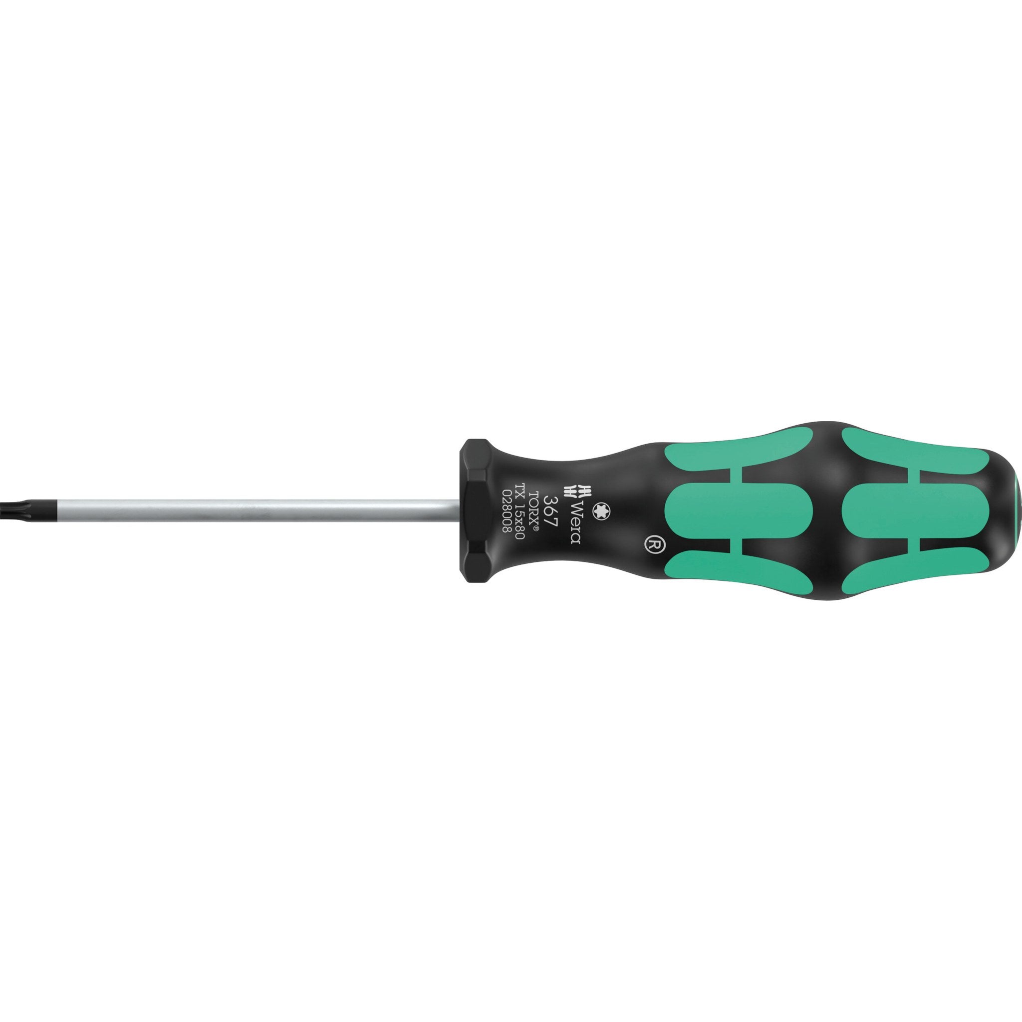 Wera 367 TORX® BO Screwdriver for tamper-proof TORX® screws, TX 15 x 80 mm