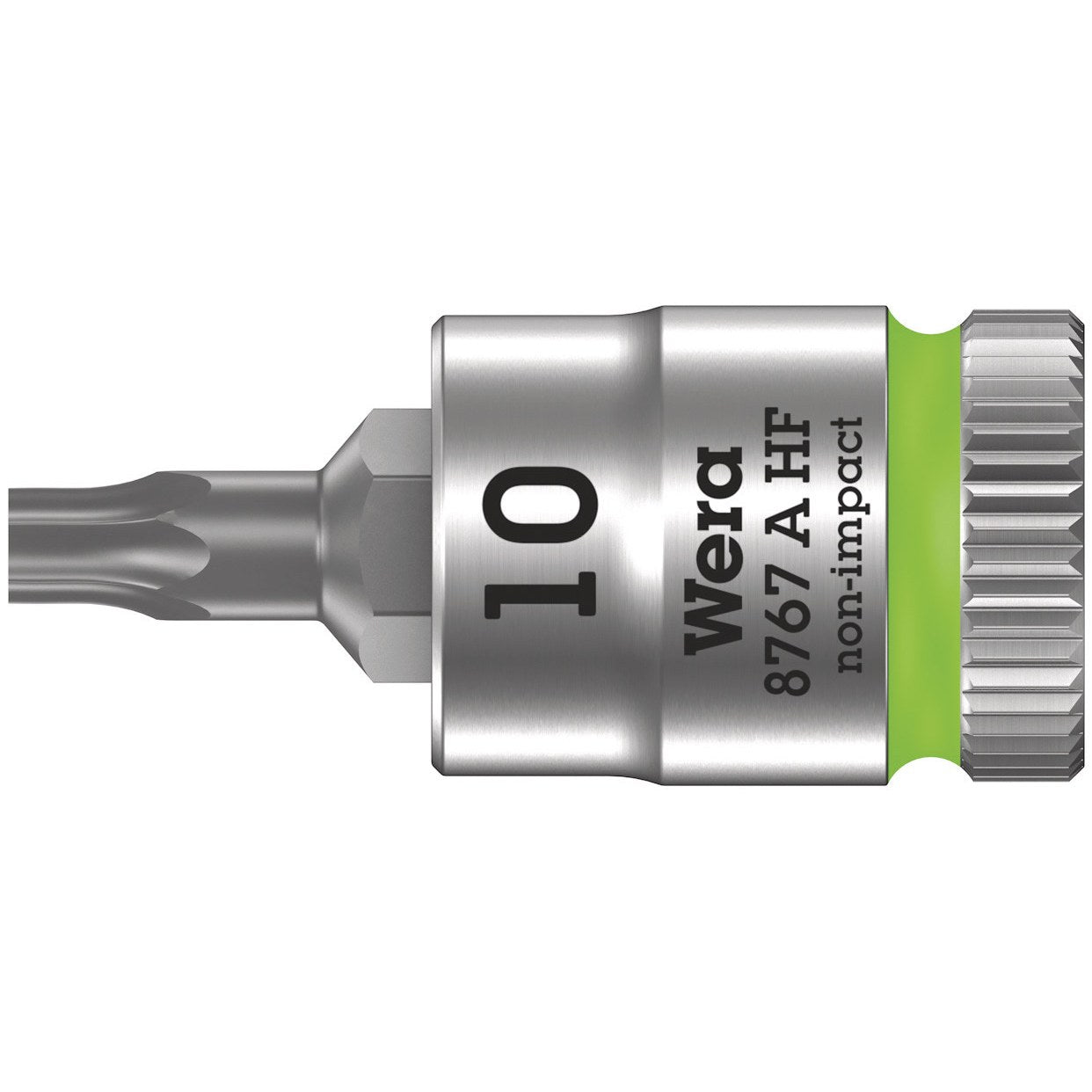 Wera 8767 A HF TORX® Zyklop bit socket with holding function, 1/4" drive, TX 10 x 28
