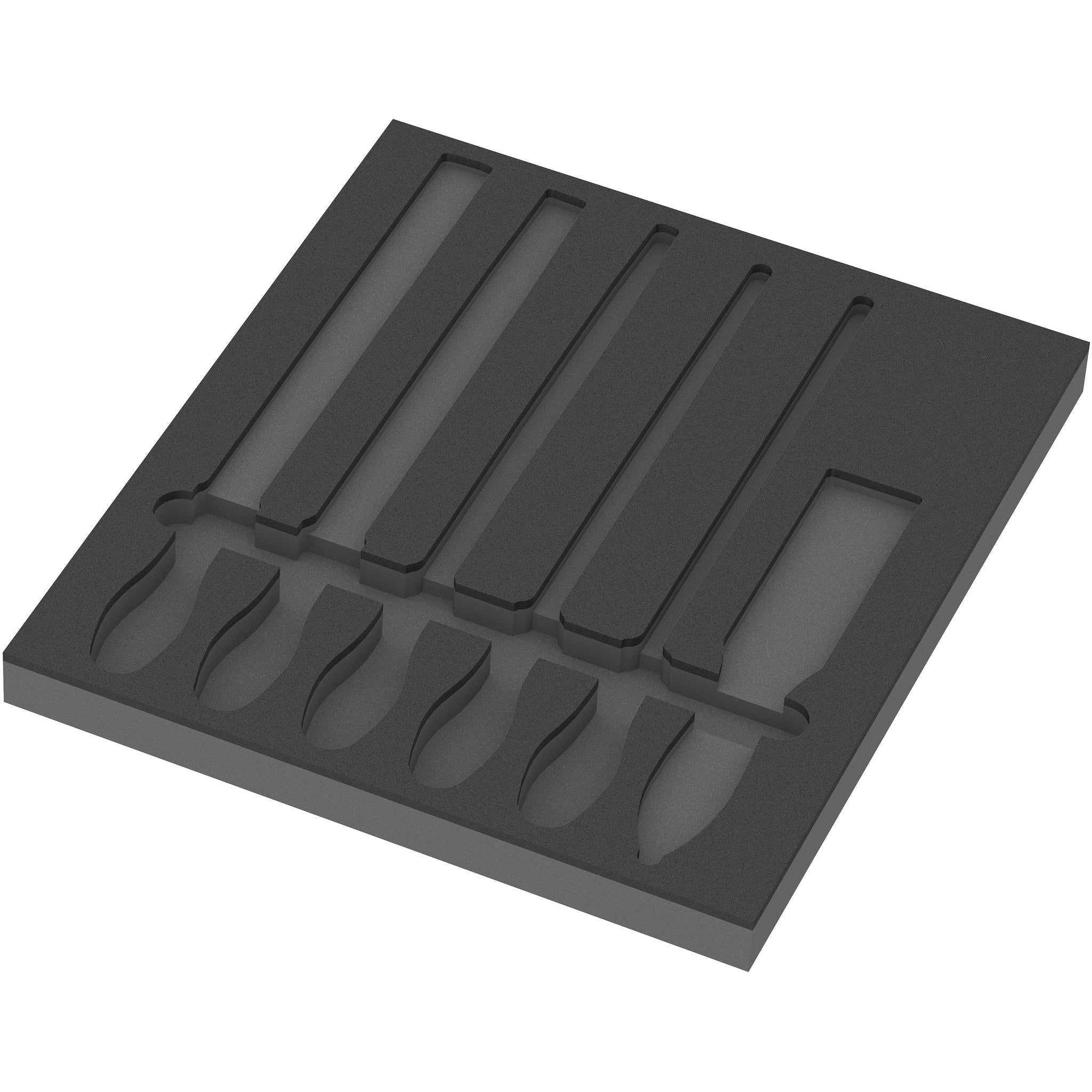 Wera 9883 Foam insert PFERD file set 1, empty, 344 x 30 x 392 mm