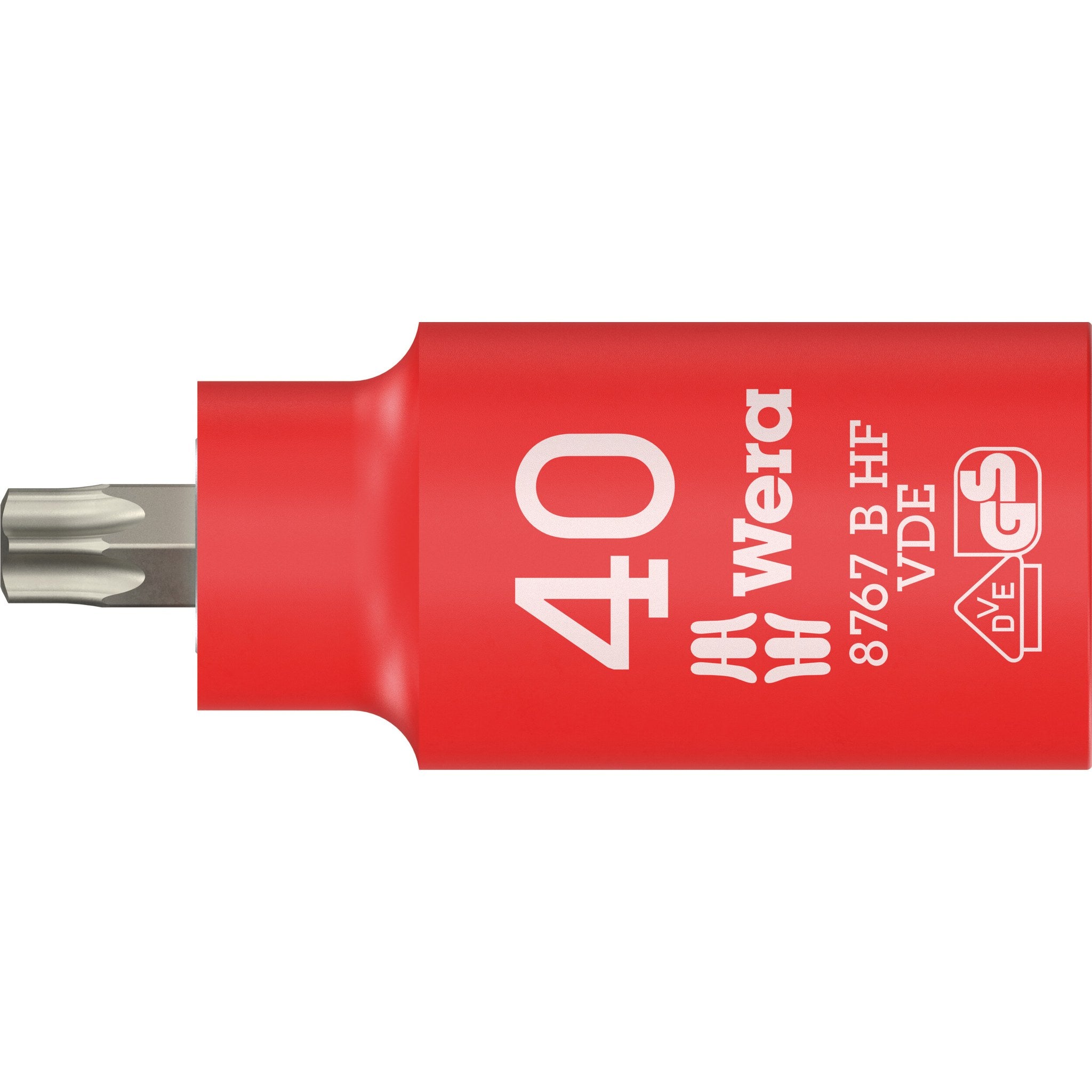 Wera 8767 B VDE HF TORX® Zyklop bit socket, insulated, with holding function, 3/8"