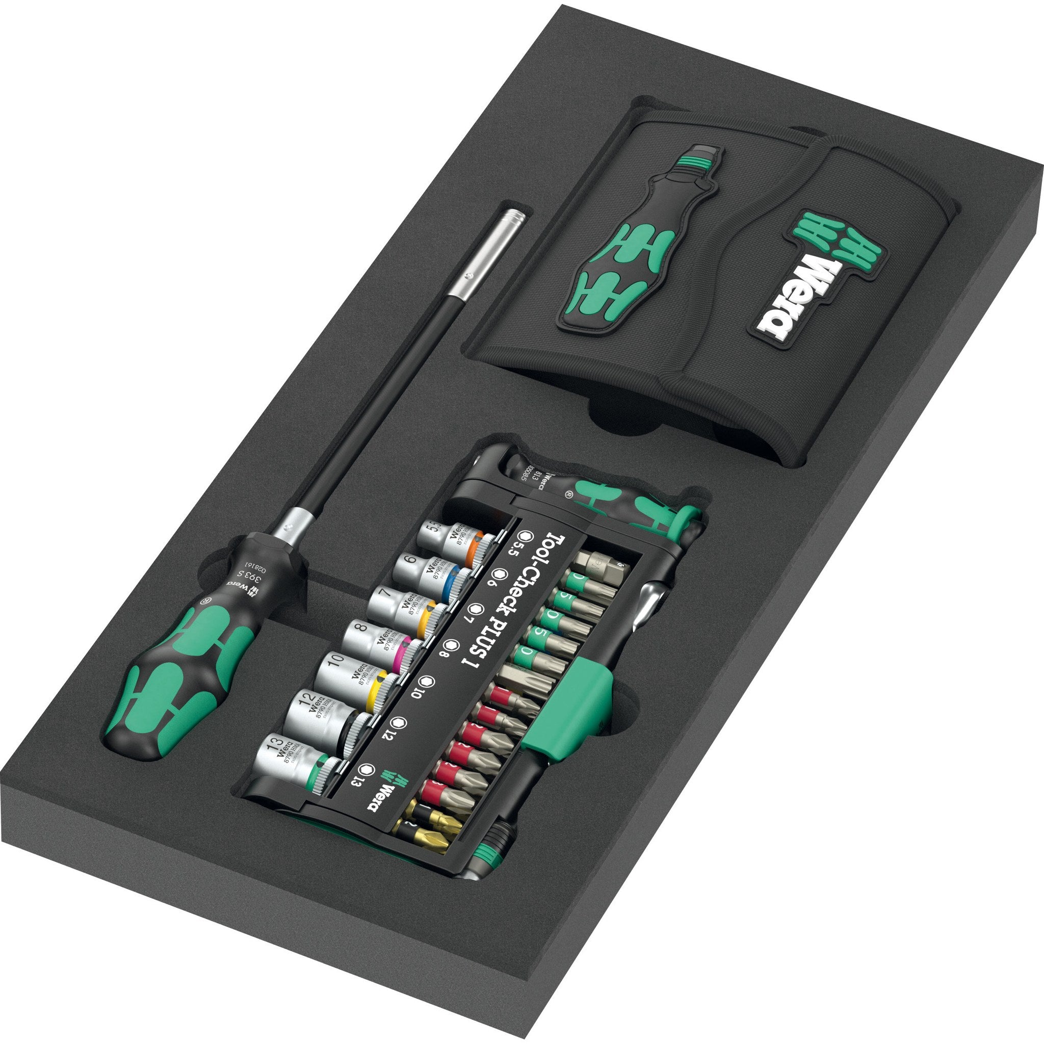 Wera 9750 Foam insert Kraftform Kompakt and Tool-Check PLUS set 1, 57 pieces
