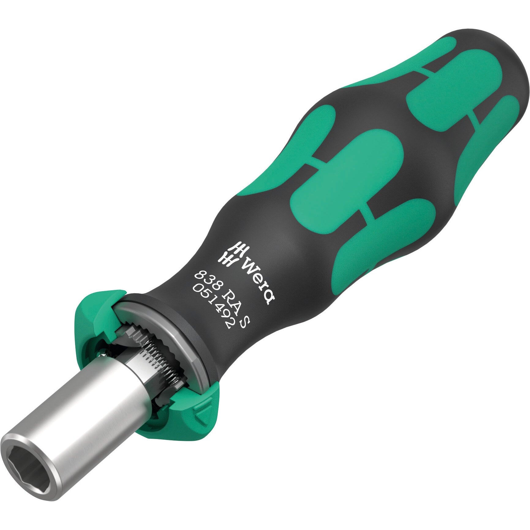 Wera 838 RA S Bit-holding handle with ratchet functionality, 1/4", 1/4" x 102 mm