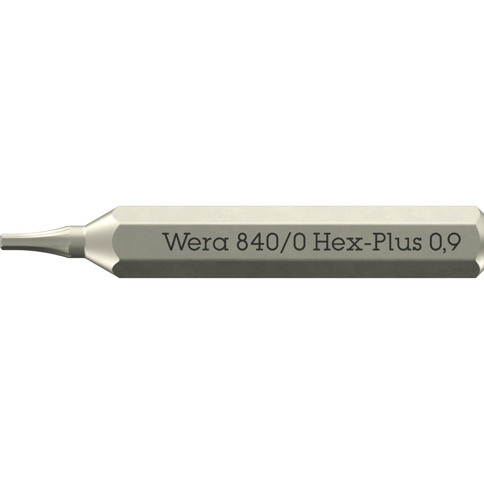 Wera 840/0 Hex-Plus Micro bits for hexagonal socket head screws, 0.9 x 30 mm