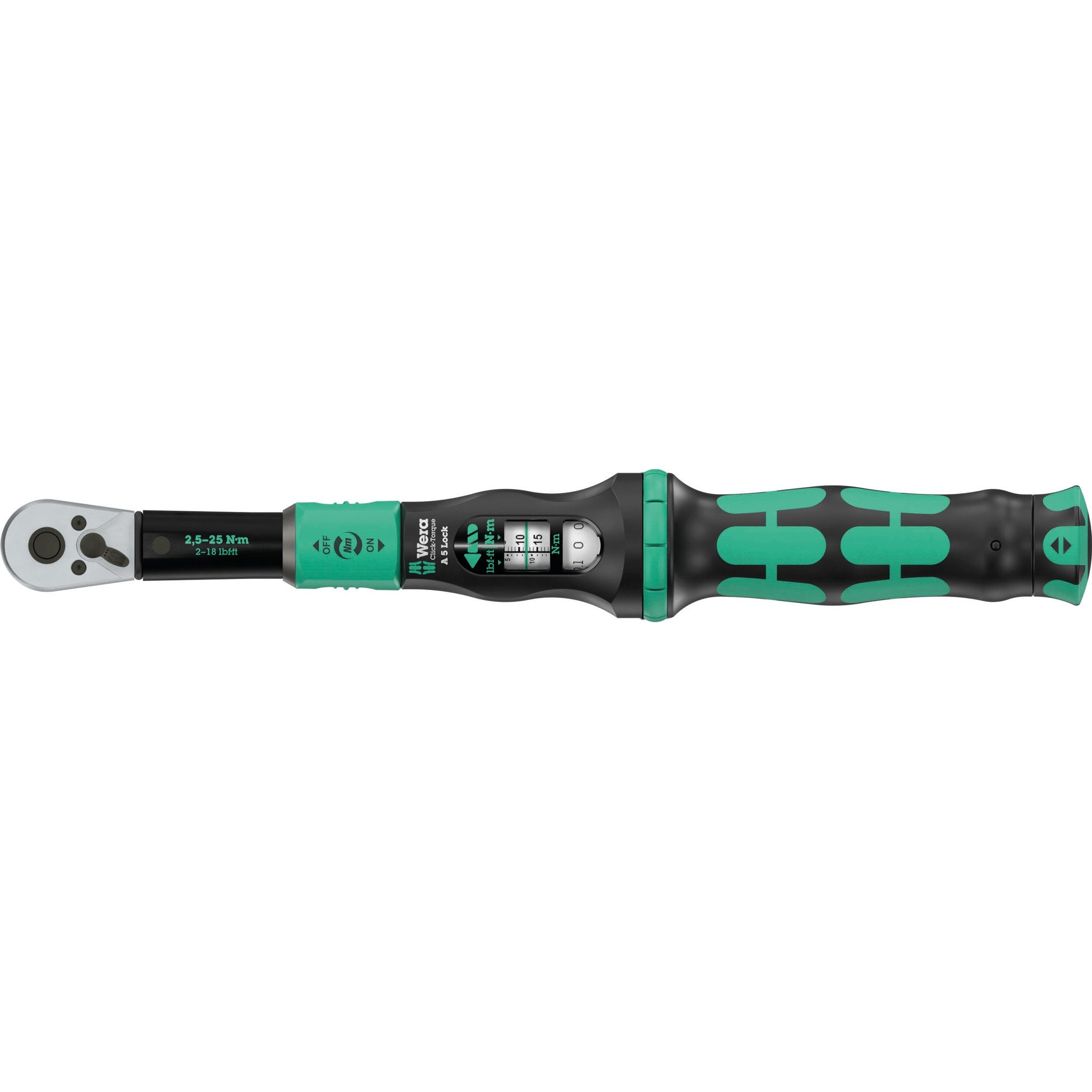 Wera Click-Torque Lock A 5 Torque wrench, adjustable, Torque Lock function, reversible