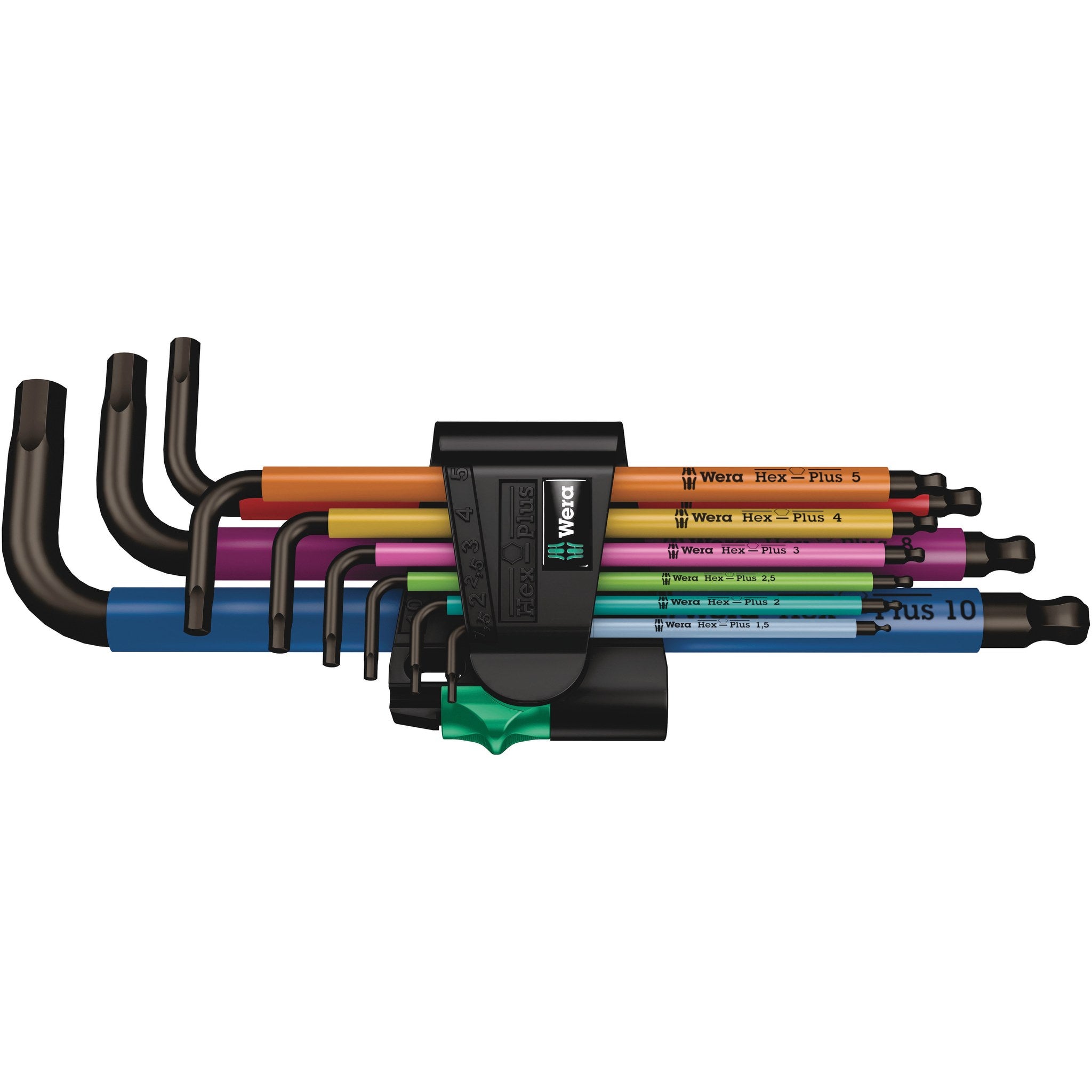 Wera 950/9 Hex-Plus Multicolour 1 SB L-key set, metric, BlackLaser, 9 pieces