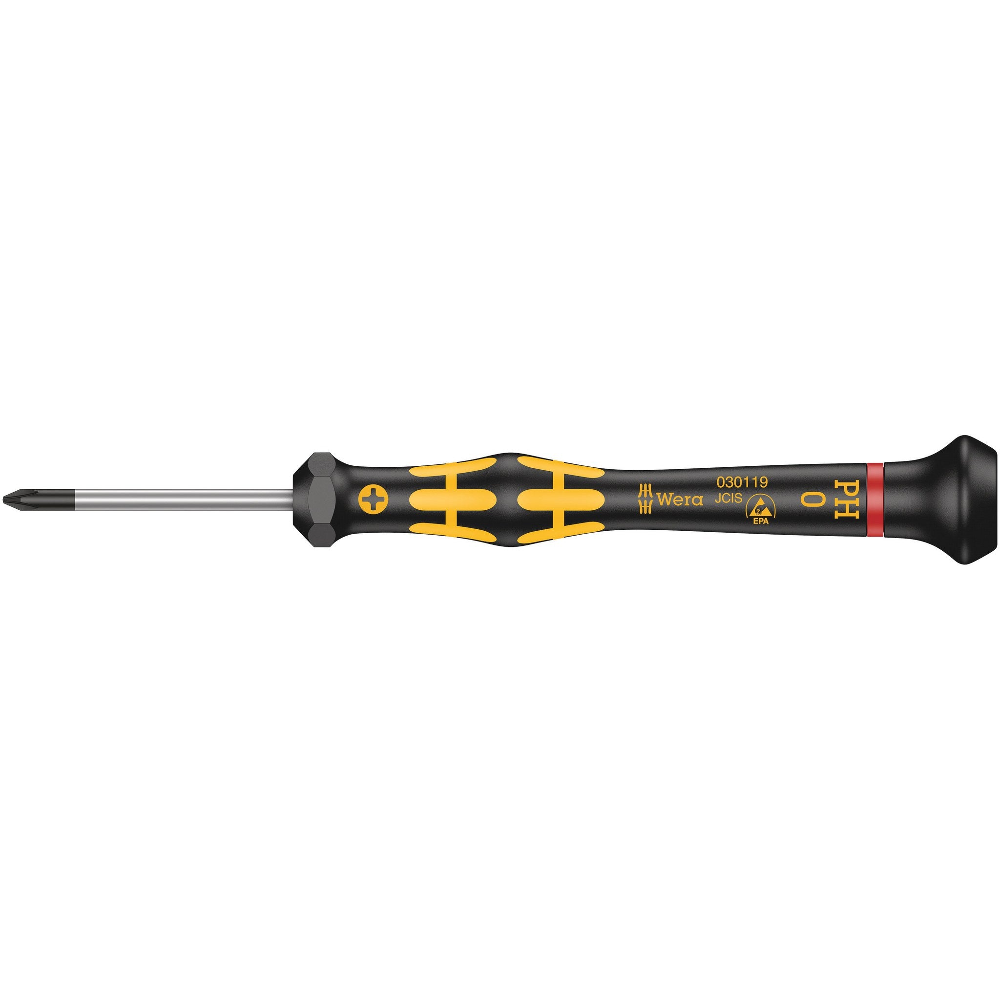 Wera 1550 PH ESD Kraftform Micro screwdriver for Phillips screws, PH 0 x 40 mm
