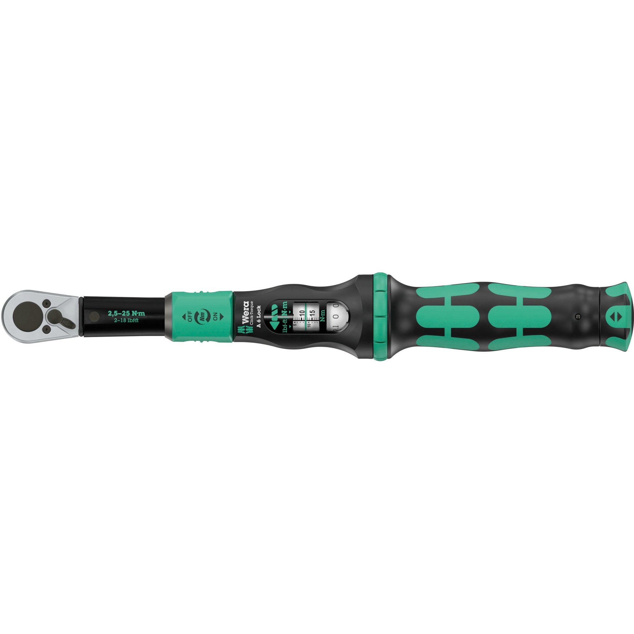 Wera Click-Torque Lock A 6 Torque wrench, adjustable, Torque Lock function, reversible