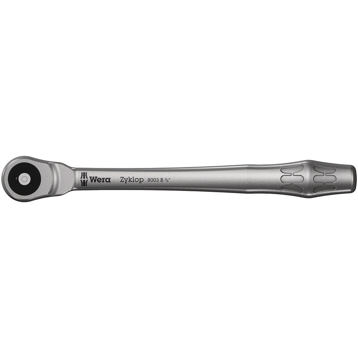 Wera 8003 B Zyklop Metal Ratchet with push-through square and 3/8" drive, 3/8" x 222