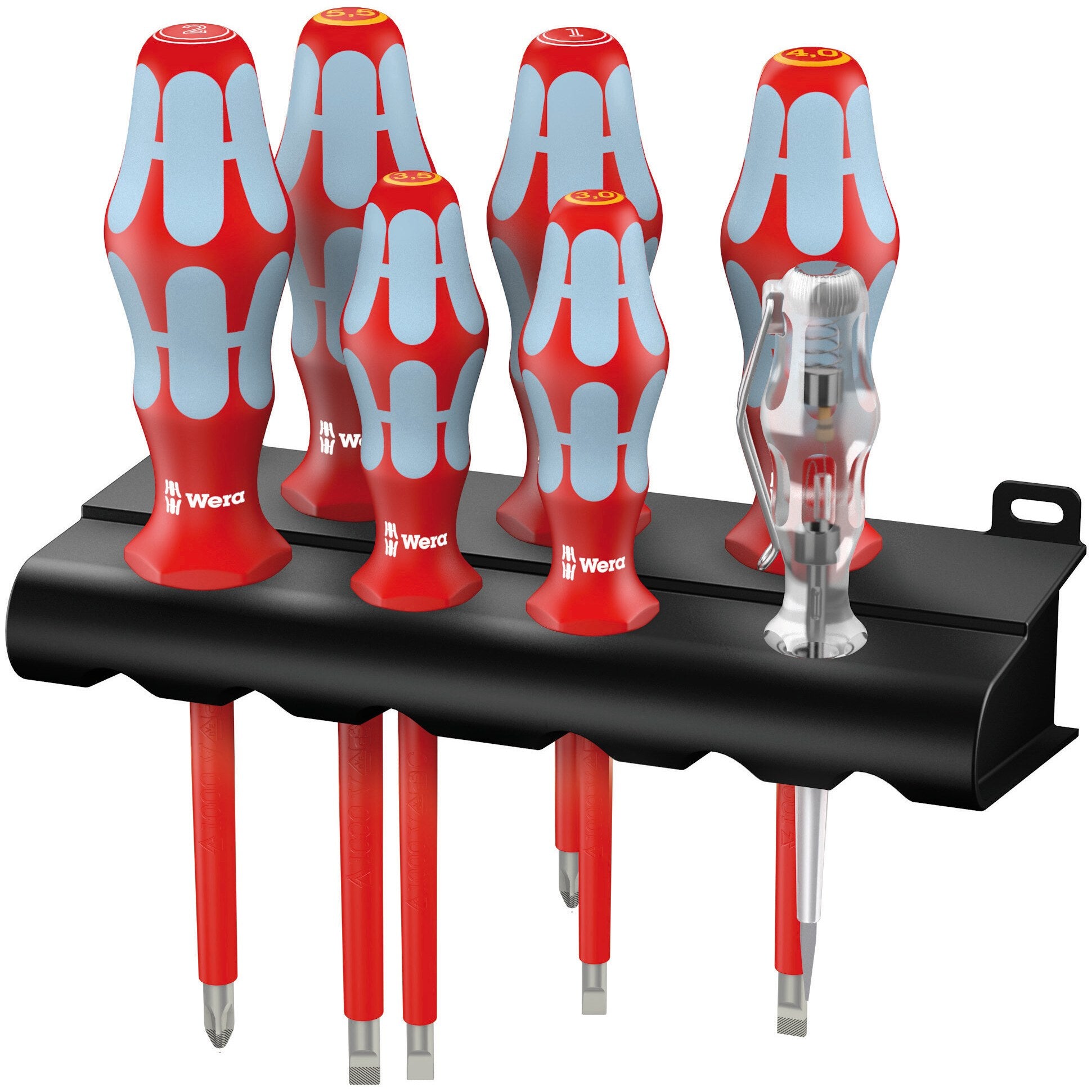 Wera 3160 i/7 Screwdriver set, stainless and rack, 7 pieces