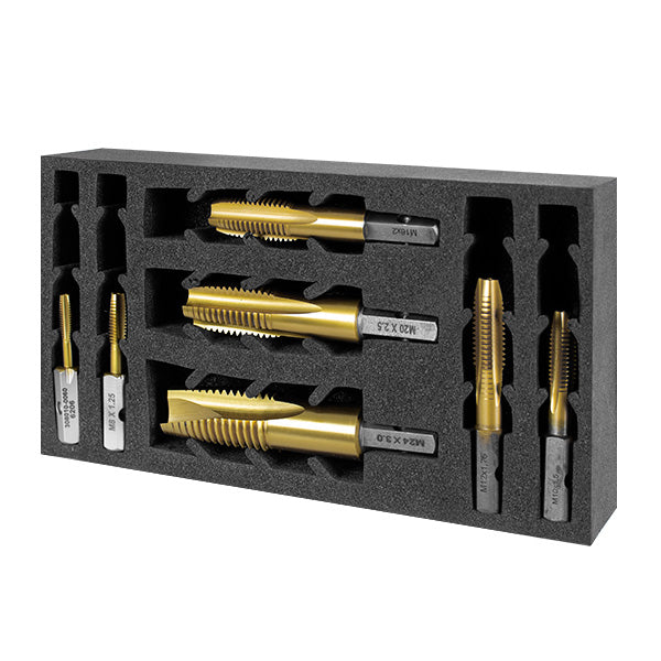 HMT VersaDrive ImpactaTap 7Pc InsertFoam Set: M6, M8, M10, M12, M16, M20, M24