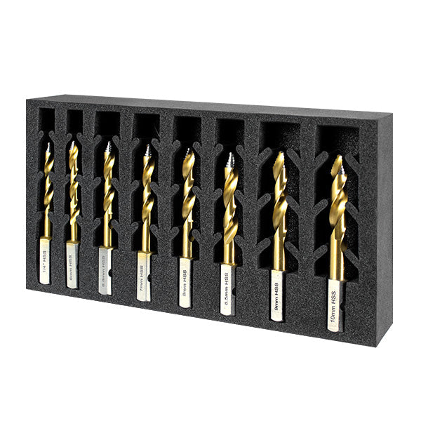 HMT VersaDrive TurboTip Impact Drill Bit InsertFoam Set, 6, 6.8, 7, 8, 8.5, 9, 10, 10.5mm
