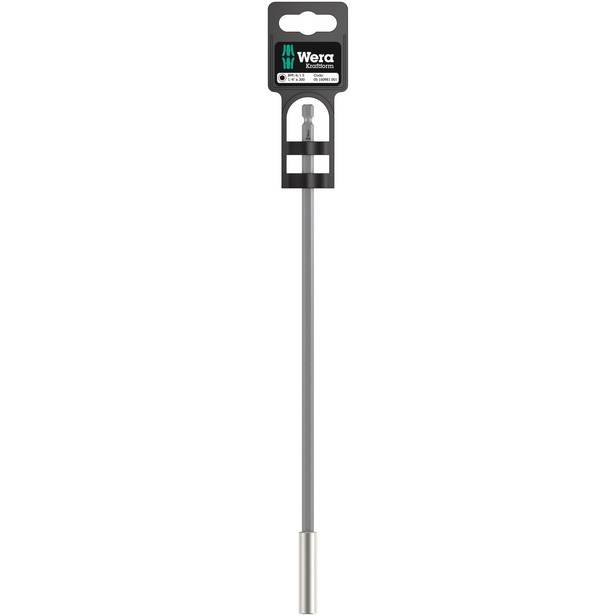Wera 899/4/1 S Universal Bit Holder with strong retaining ring, 1/4" x 300 mm