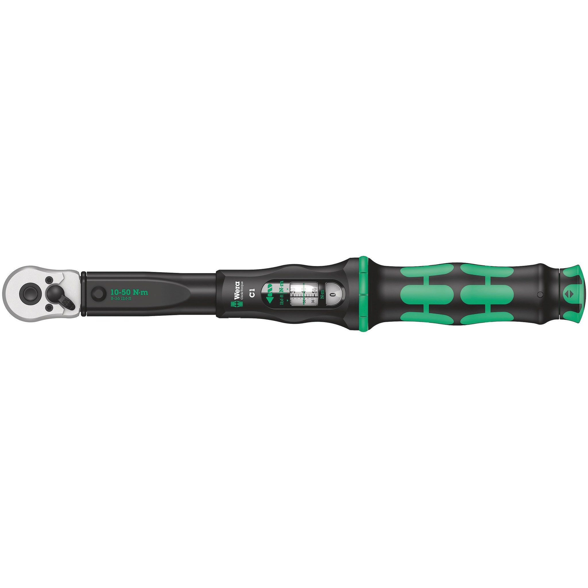 Wera Click-Torque C 1 torque wrench with reversible ratchet, 10-50 Nm, 1/2" x 10-50