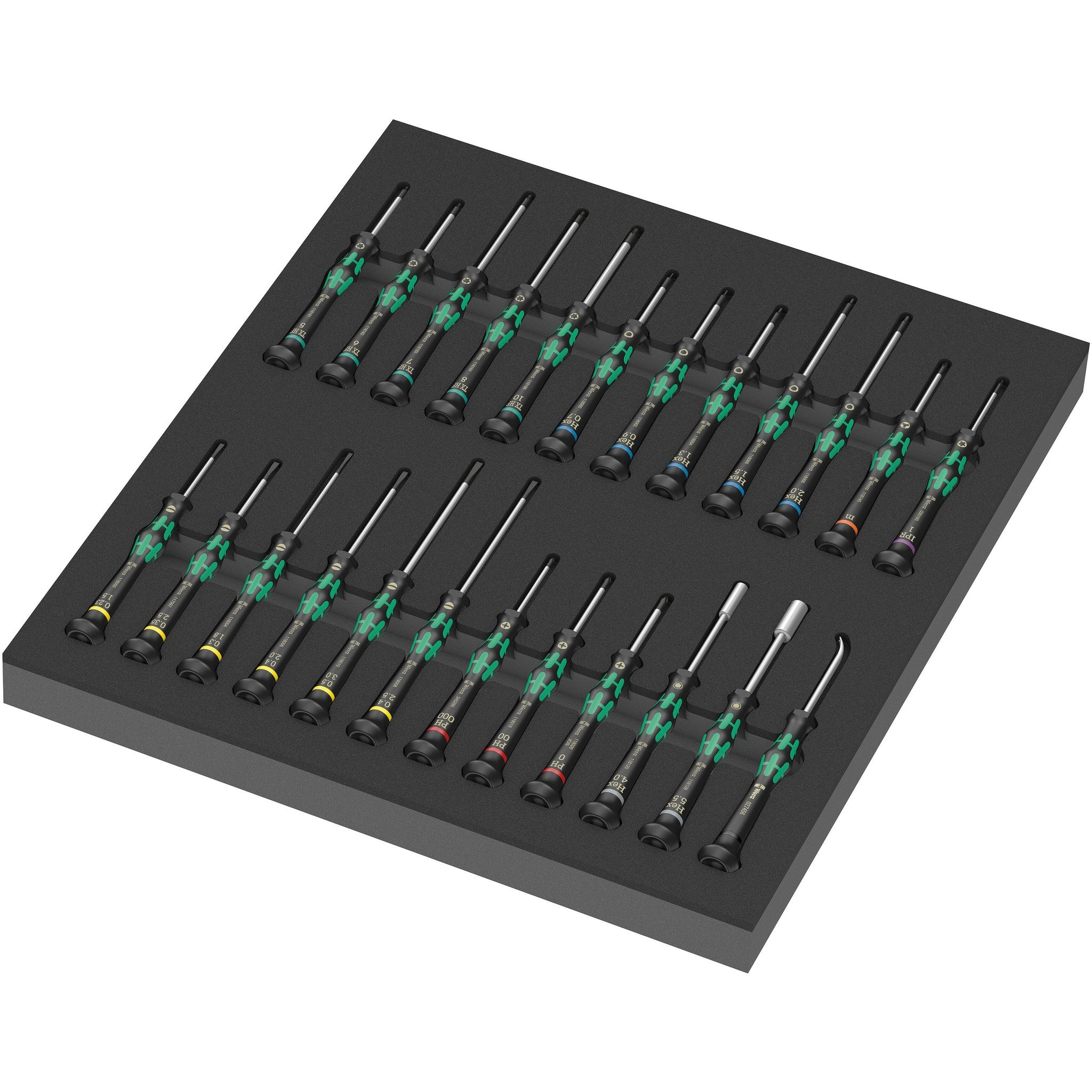 Wera 9715 Foam insert Kraftform Micro screwdriver set 1, 24 pieces