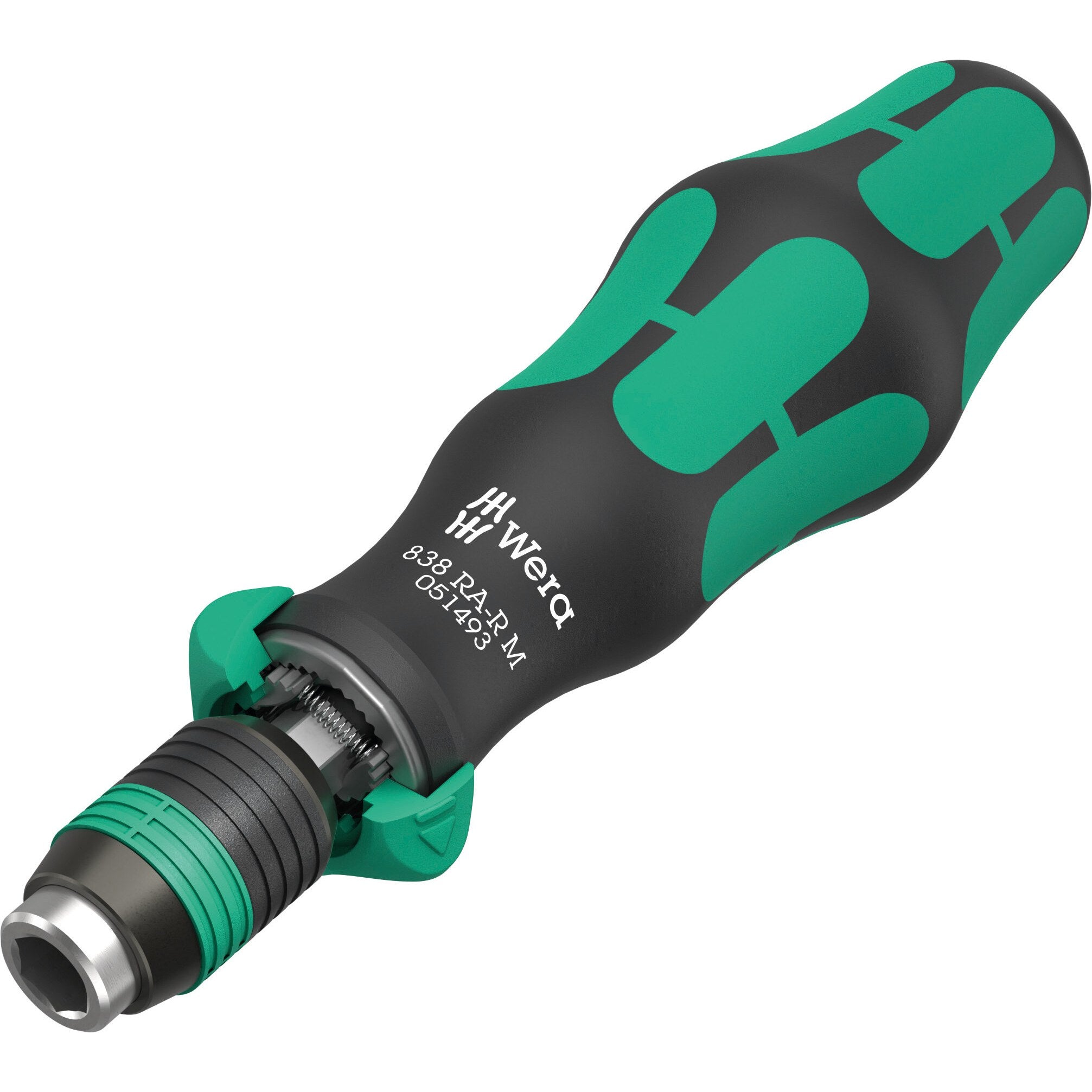 Wera 838 RA-R M Bit-holding handle with ratchet functionality, 1/4", 1/4" x 123.5 mm