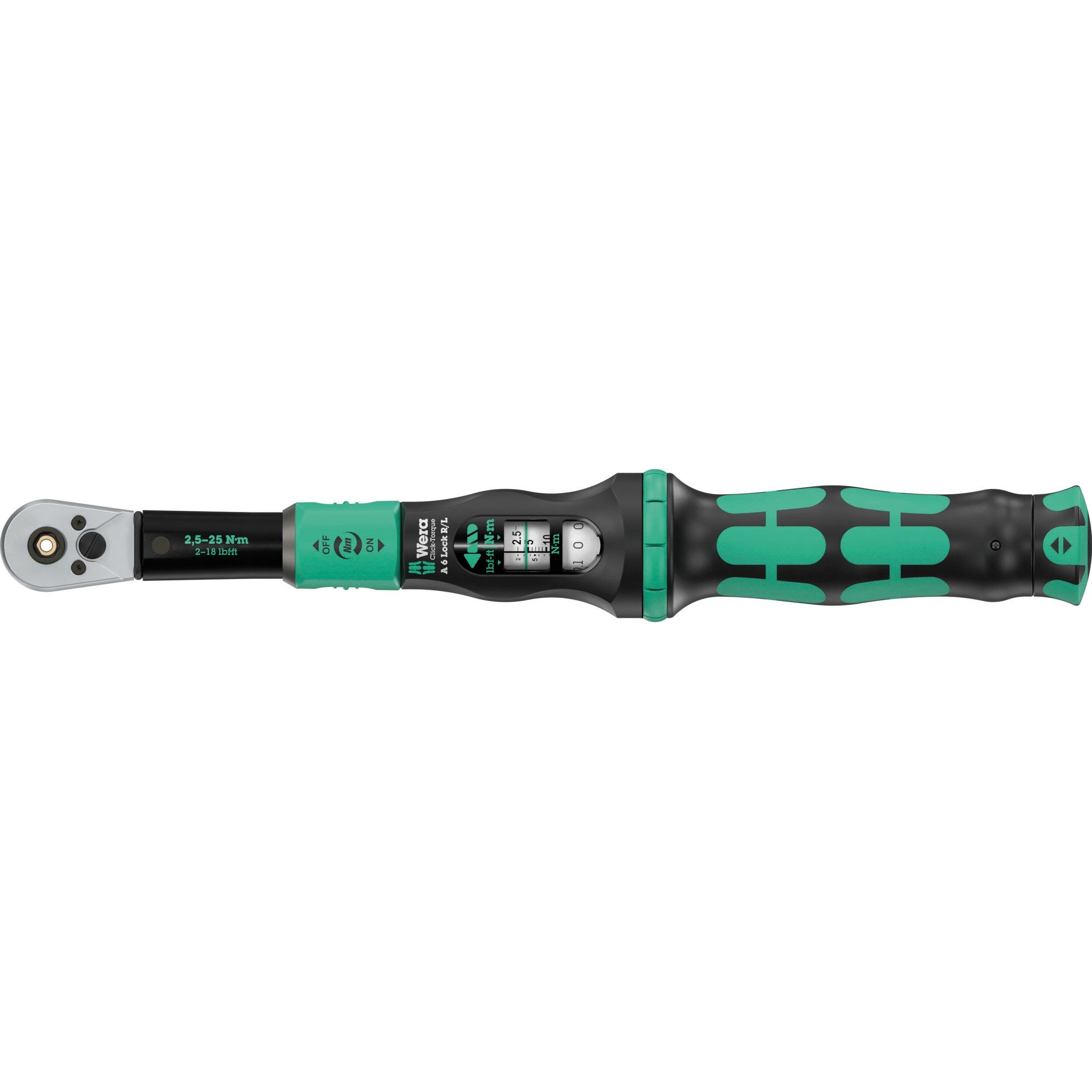 Wera Click-Torque Lock A 6 R/L Torque wrench, adjustable, Torque Lock function,