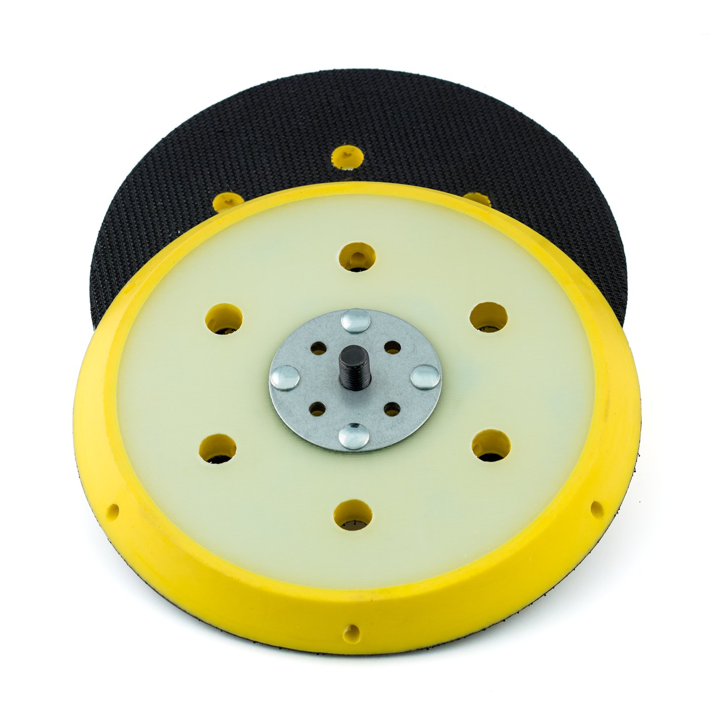 Flexipads 17077 150mm 5/16 + M8 Thread GRIP 6+1 Hole DA Orbital Sander pad