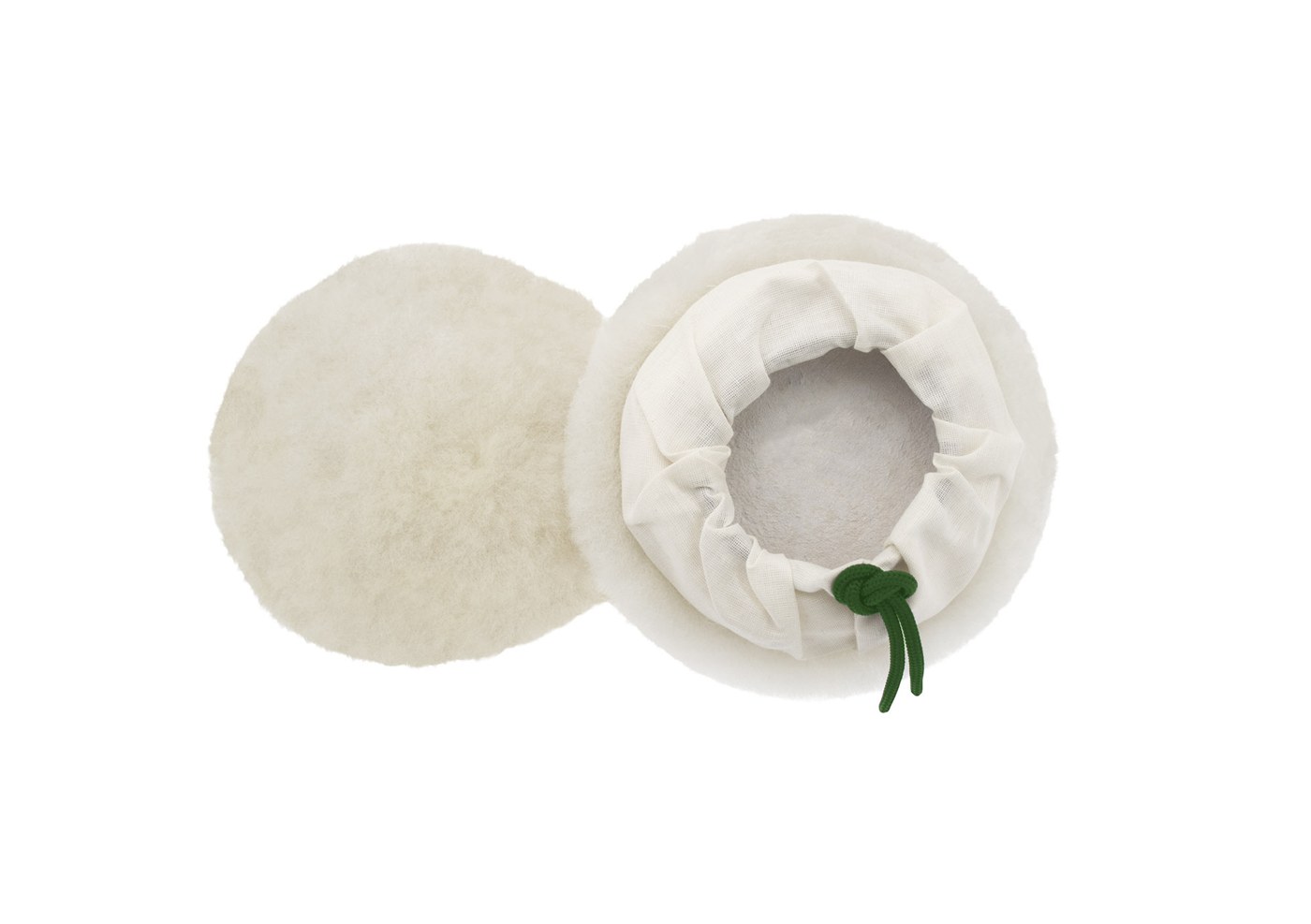 Flexipads 40005 125mm Merino Lambs Wool Tie Cord Bonnet with 32mm Wool Pile